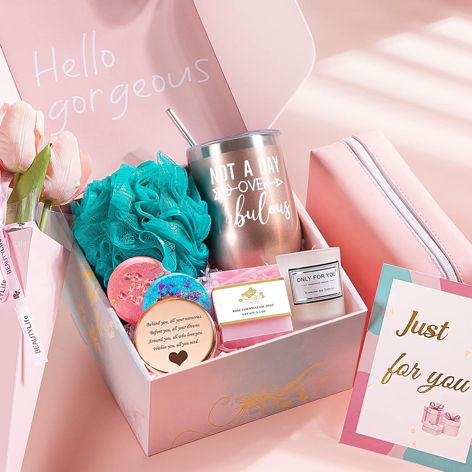 Birthday Gifts For Women, Tnvee Spa Gifts for Women, 2024 Unique Spa Relaxing Gift Baskets Sets Birthday Gifts for Sister Wife Girlfriend Coworker Best Friend Mom Teacher Nurse Gifts for Women