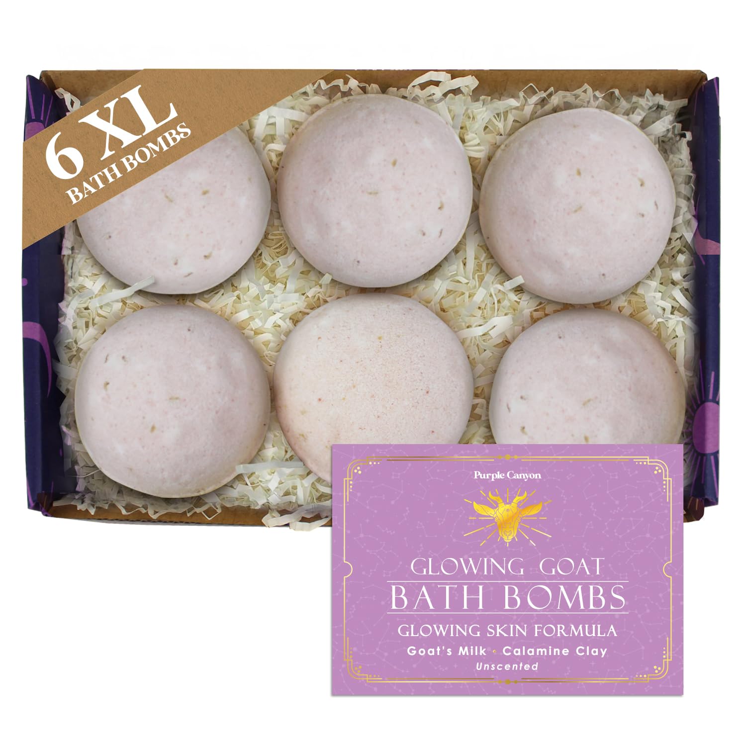 Purple Canyon Eucalyptus Bath Bombs for Women | Energizing Mint and Eucalyptus Bath Bomb with Natural Essential Oils | Gift Set of 6