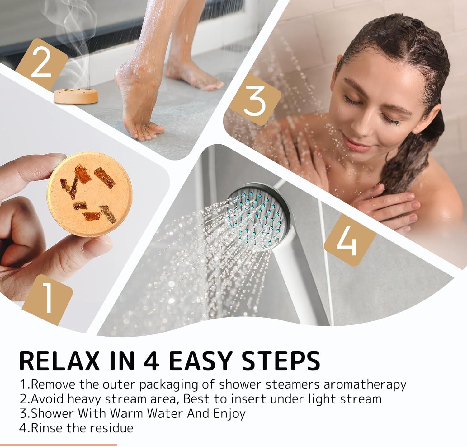 Aromatherapy Shower Steamers Valentines Day Gifts for her - Swcandy 8 Pcs Bath Bombs Valentine's Day Gifts for Women, Shower Bombs Self Care with Essential Oils, Relaxation Home SPA Lavender