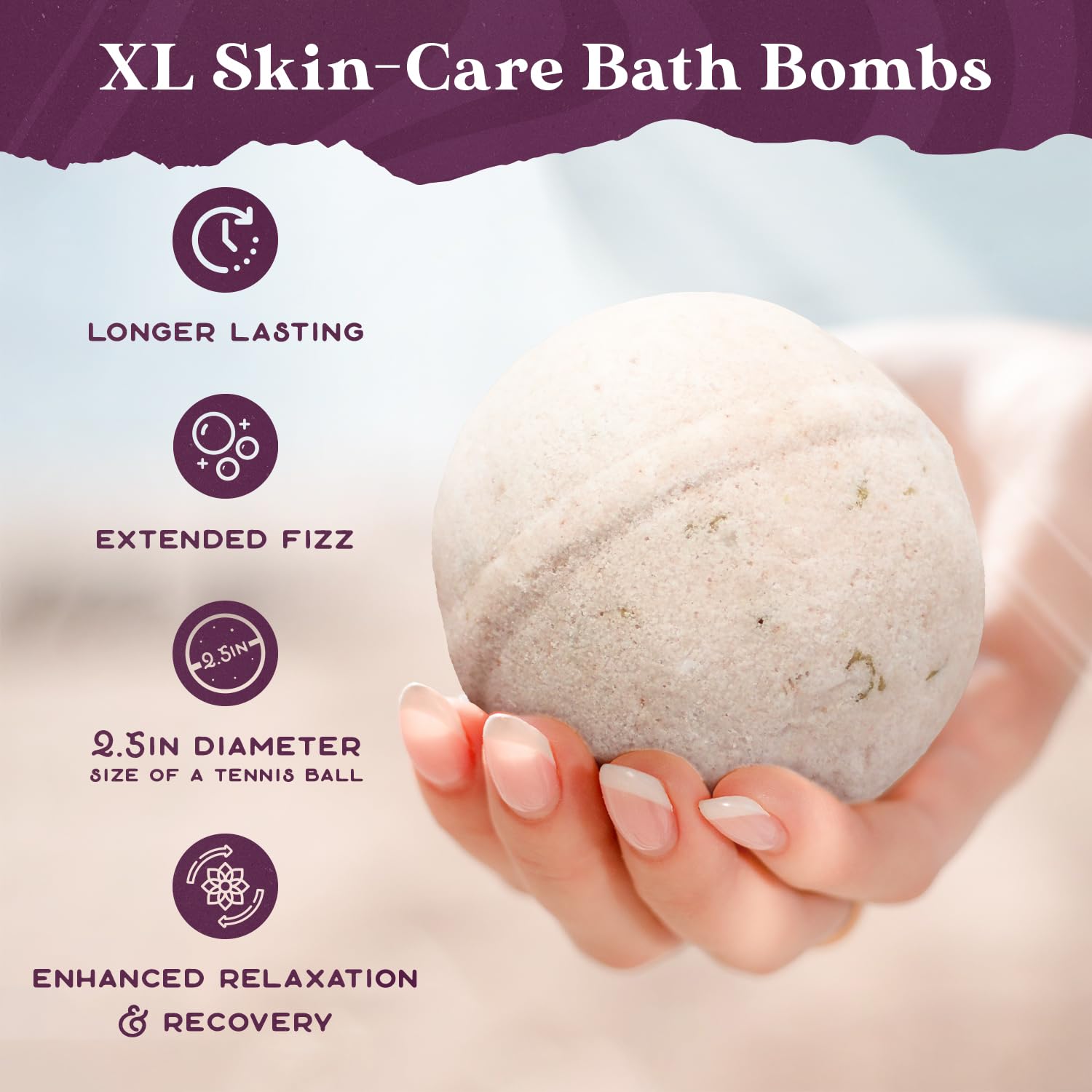 Purple Canyon Eucalyptus Bath Bombs for Women | Energizing Mint and Eucalyptus Bath Bomb with Natural Essential Oils | Gift Set of 6