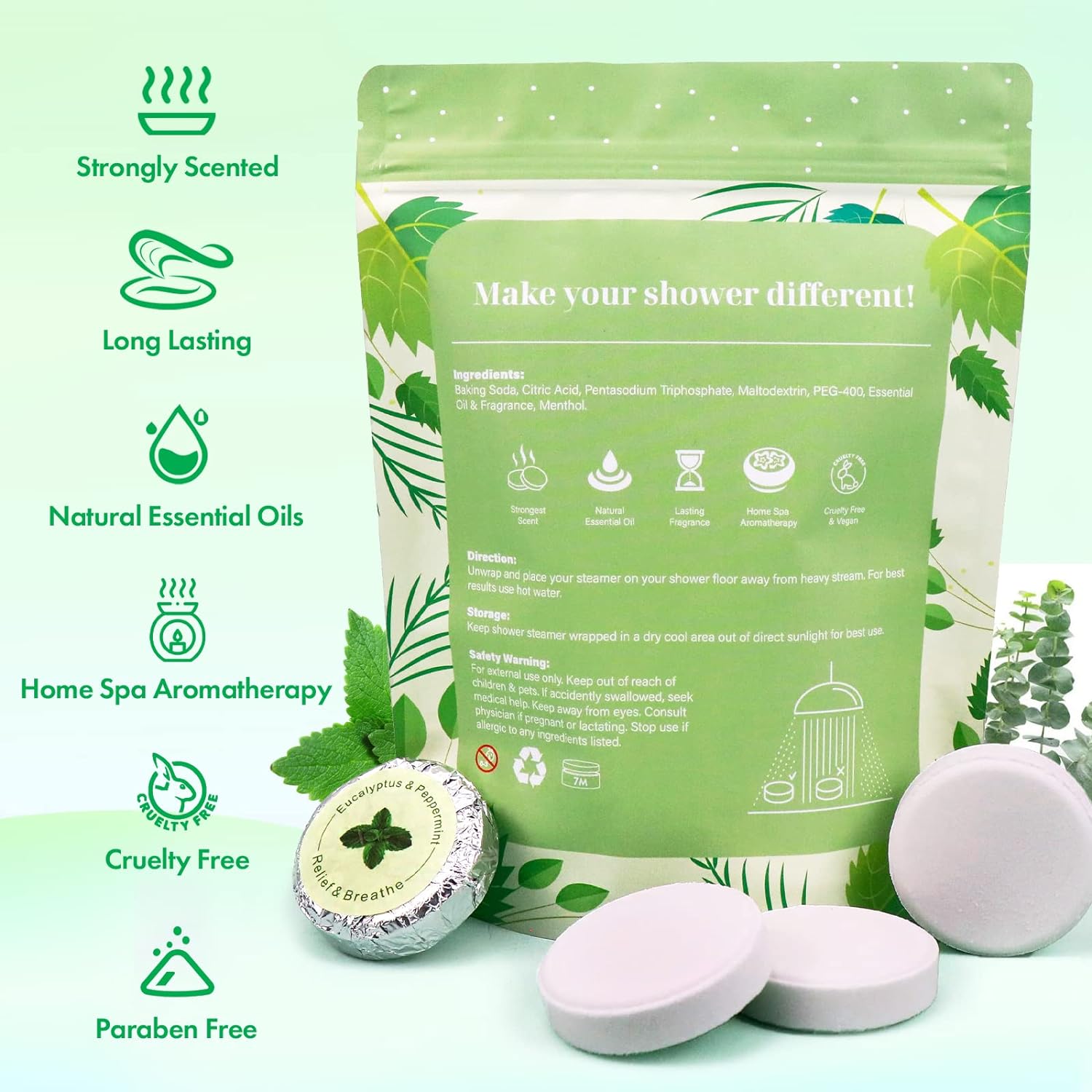 Poleview Lavender Shower Steamers Aromatherapy, Stress Relief Gifts for Women and Men, Strongly Scented Long Lasting Essential Oil Aromatherapy Shower Bombs for Self Care Relaxation Spa - 12 Packs