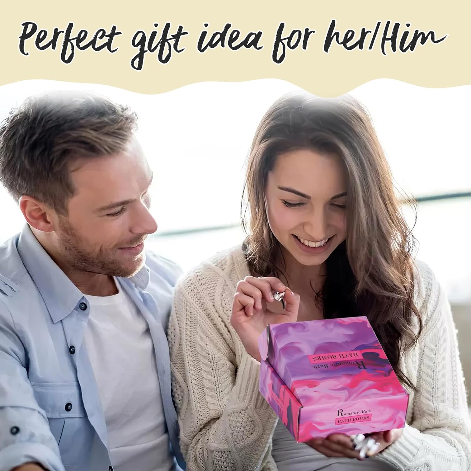 9-Pack Organic Bath Bombs: A Romantic Bath Time Gift with Natural Essential Oils for Women, Men, and Kids - Ideal for Stocking Stuffers and Christmas Gifts