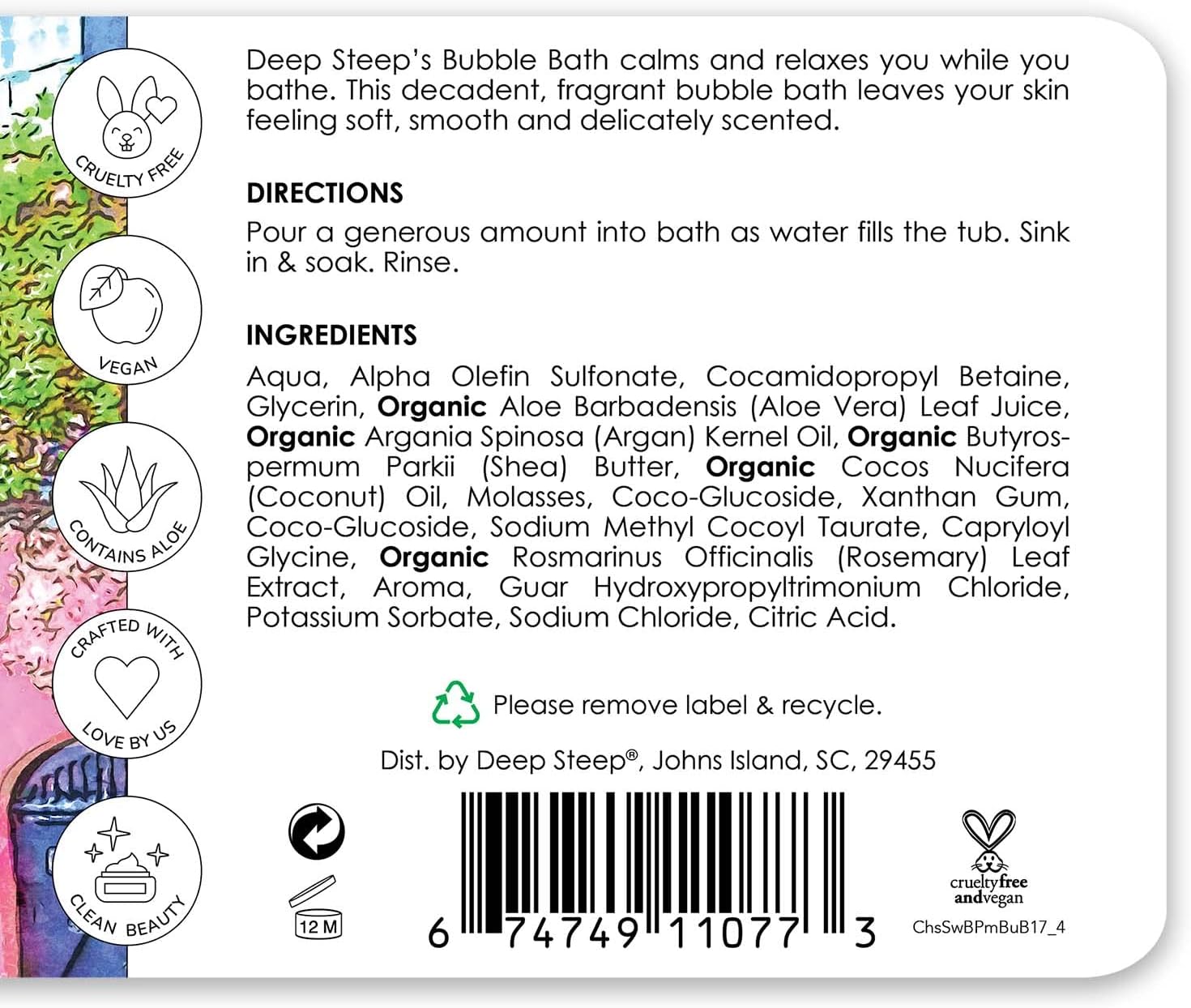 Deep Steep Bubble Bath, 17 Ounce (Pack of 2) (Vanilla Coconut)