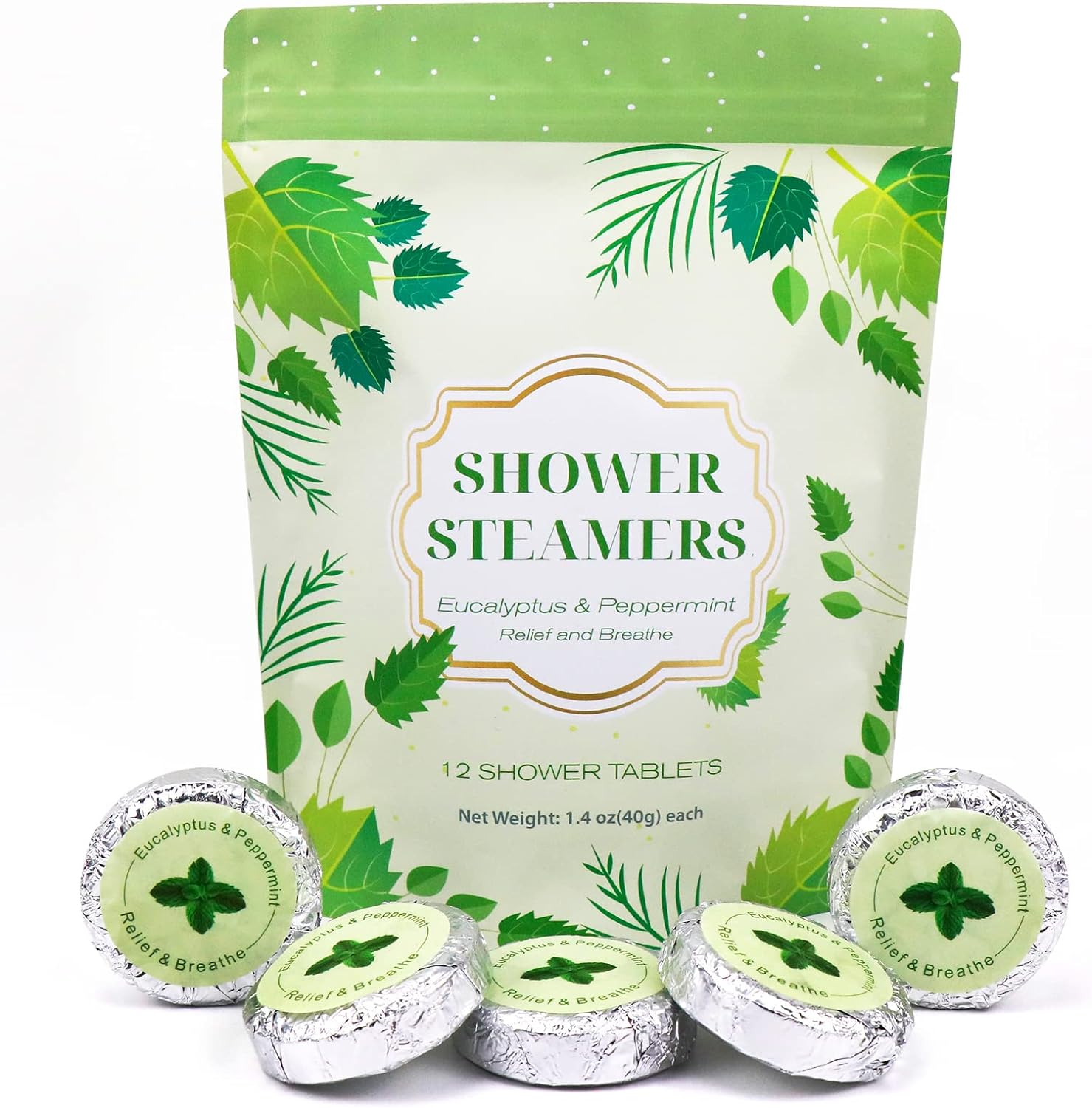 Poleview Lavender Shower Steamers Aromatherapy, Stress Relief Gifts for Women and Men, Strongly Scented Long Lasting Essential Oil Aromatherapy Shower Bombs for Self Care Relaxation Spa - 12 Packs