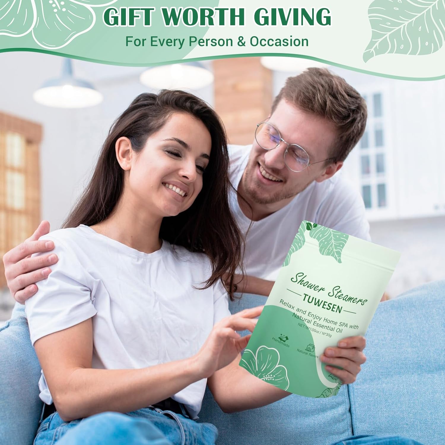 TUWESEN Shower Steamers Aromatherapy, SPA Kit, 8 PCS Shower Steamers for Women, Shower Bombs with Essential Oils-Self Care & Relaxation Birthday Gifts for Women and Men. Purple Romantic Set