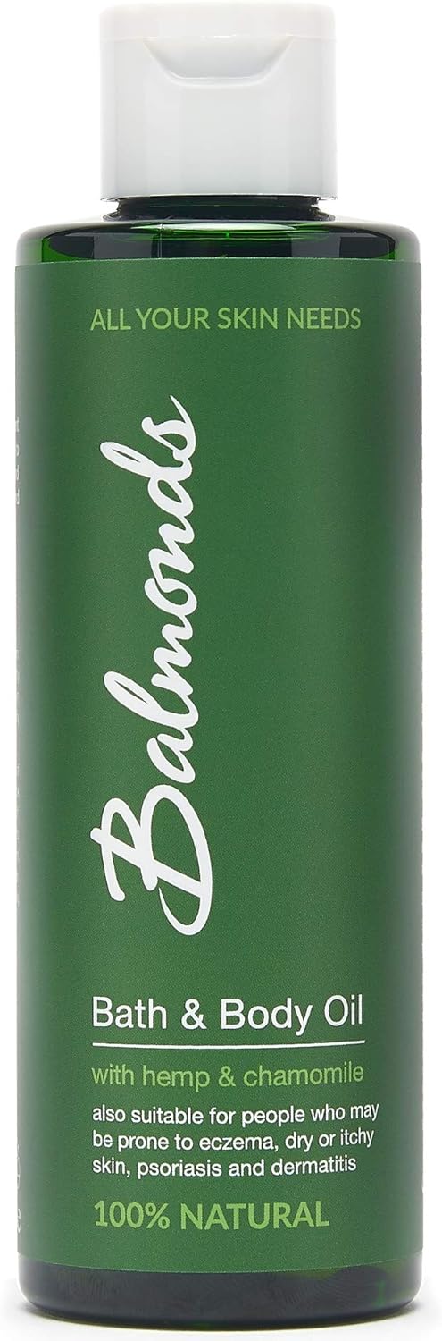 Balmonds - Bath & Body Oil - 6.8fl.oz. (200ml) - 100% Natural Skin Oil - With Chamomile & Lavender - Vegan - Free From Fragrance - All Skin Types
