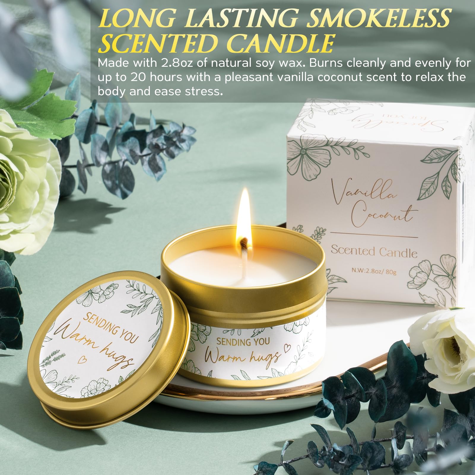 SEDUMBLISS NR 14 - Self Care Gifts for Women Get Well Soon Gift Baskets, Unique Christmas Birthday Gifts for Women Spa Care Package, Sympathy Inspirational Thinking of You Gift Set for Mom Sister Friend Wife Girlfriend