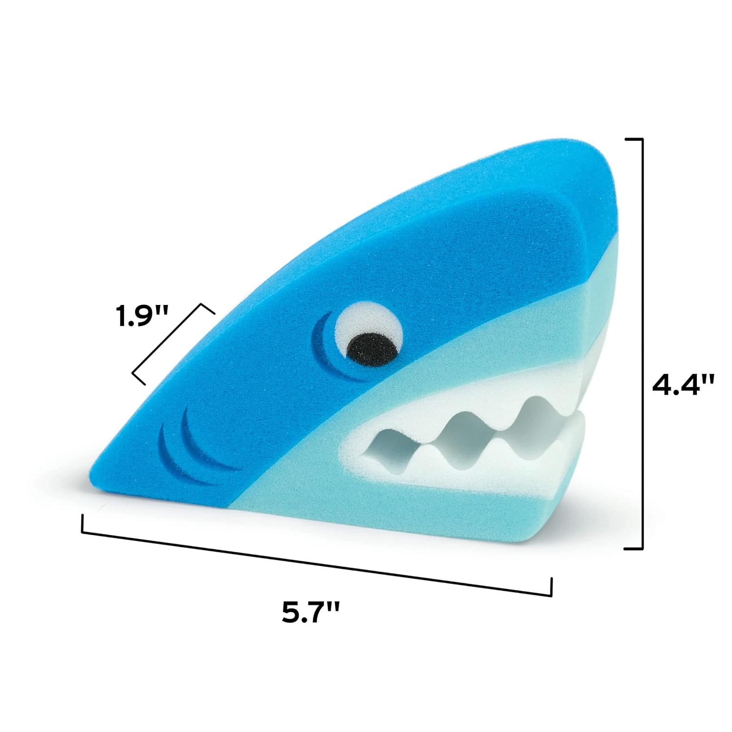 Genuine Fred Bath Biters, Children's Bath Sponge, Shark - Large & Absorbent - Gentle on Skin - Adds Fun to Bathtime or Water Table - Great Gift for Kids & Toddlers