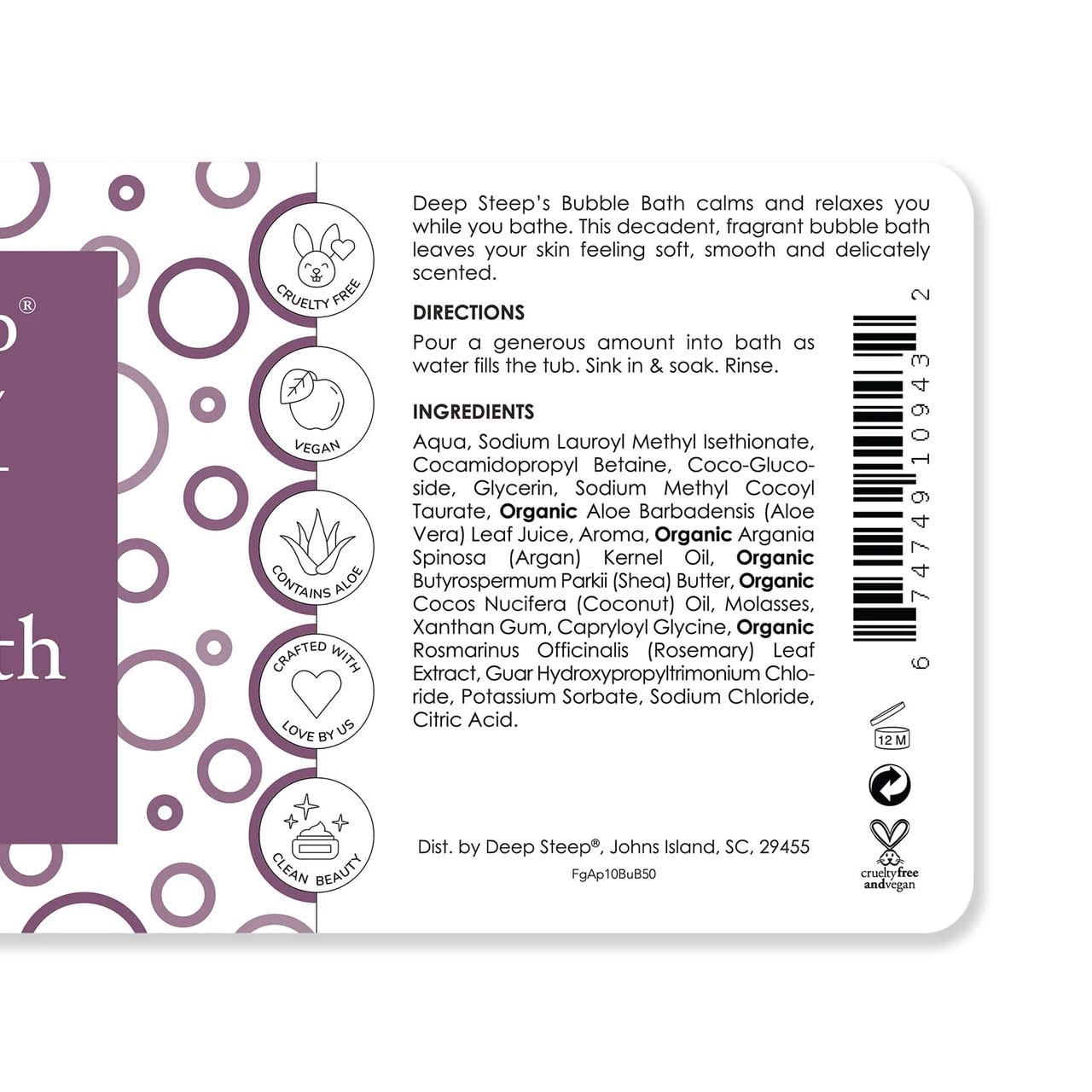 Deep Steep Bubble Bath, 10 oz (Honey Blossom)