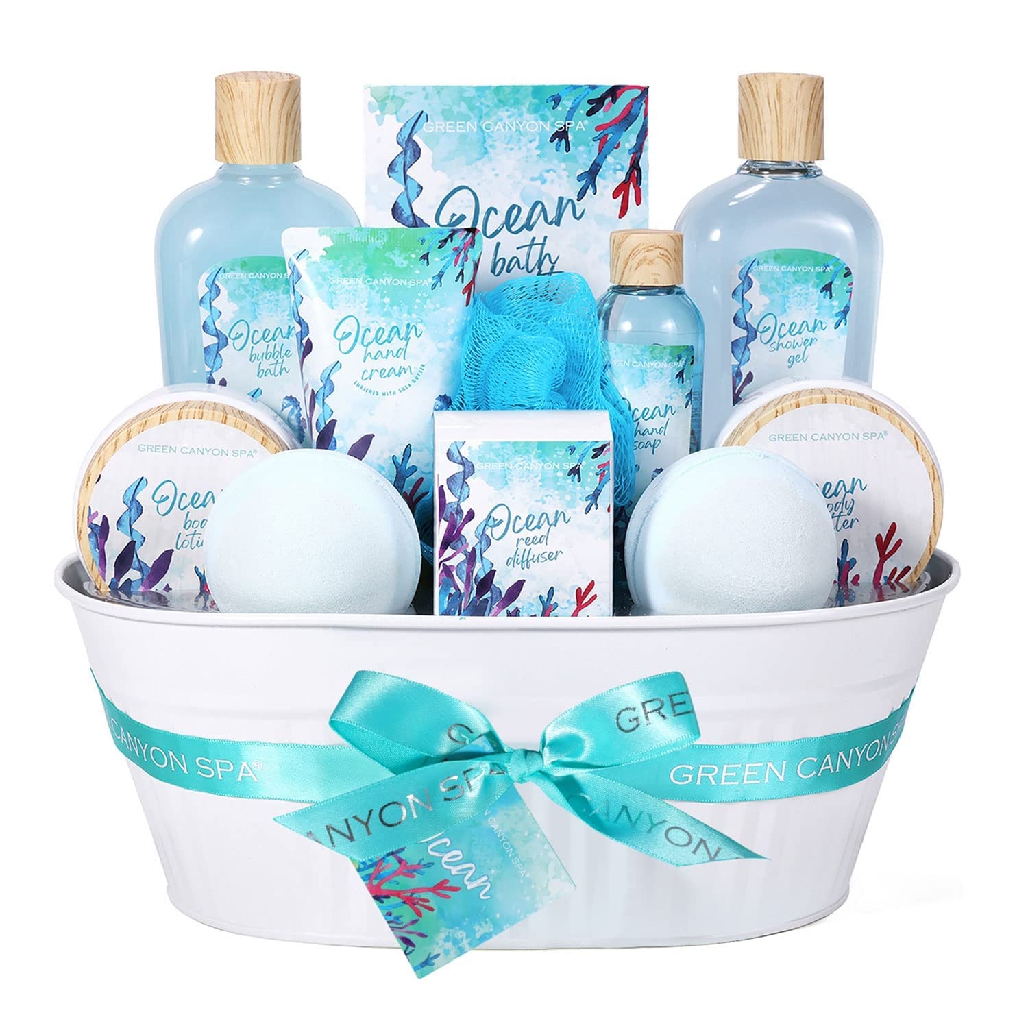 Gifts Baskets for Women, Christmas Bath Sets for Women Gift, 12Pcs Lavender Spa Kit Includes Bath Bomb, Body Lotion, Body Wash, Spa Basket for Men, Gifts for Birthday Christmas
