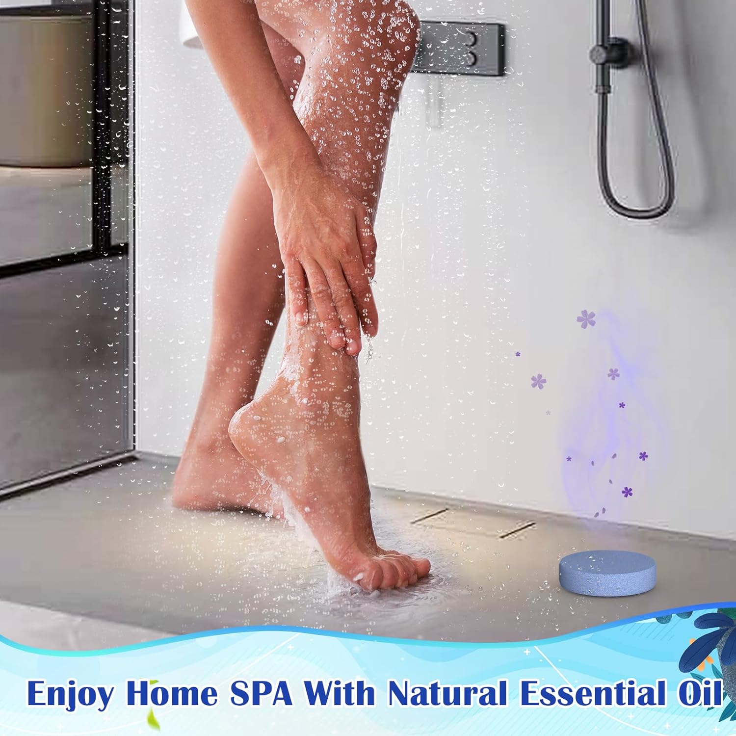 TUWESEN Shower Steamers Aromatherapy, SPA Kit, 8 PCS Shower Steamers for Women, Shower Bombs with Essential Oils-Self Care & Relaxation Birthday Gifts for Women and Men. Purple Romantic Set