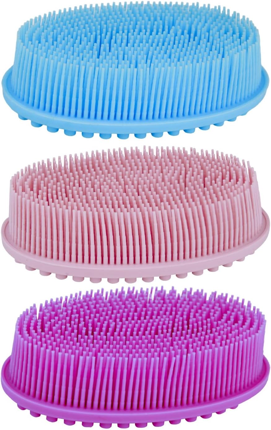 Silicone Body Scrubber, Silicone Loofah, Body Wash Scrubber, Body Scrub Brush, Body Scrubbers for Use in Shower, Silicone Loofah Body Scrubber, Exfoliating Body Scrubber Mens Women, Gifts for Mens