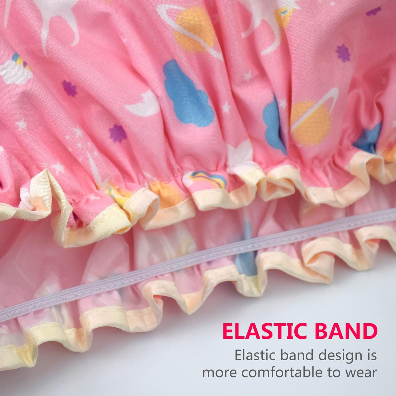 2 Pcs Unicorn Shower Caps for Women, Waterproof Double Layers Reusable Shower Caps, Oil-proof Cap Bath Caps for Kids, Ladies, Girls (Unicorn)