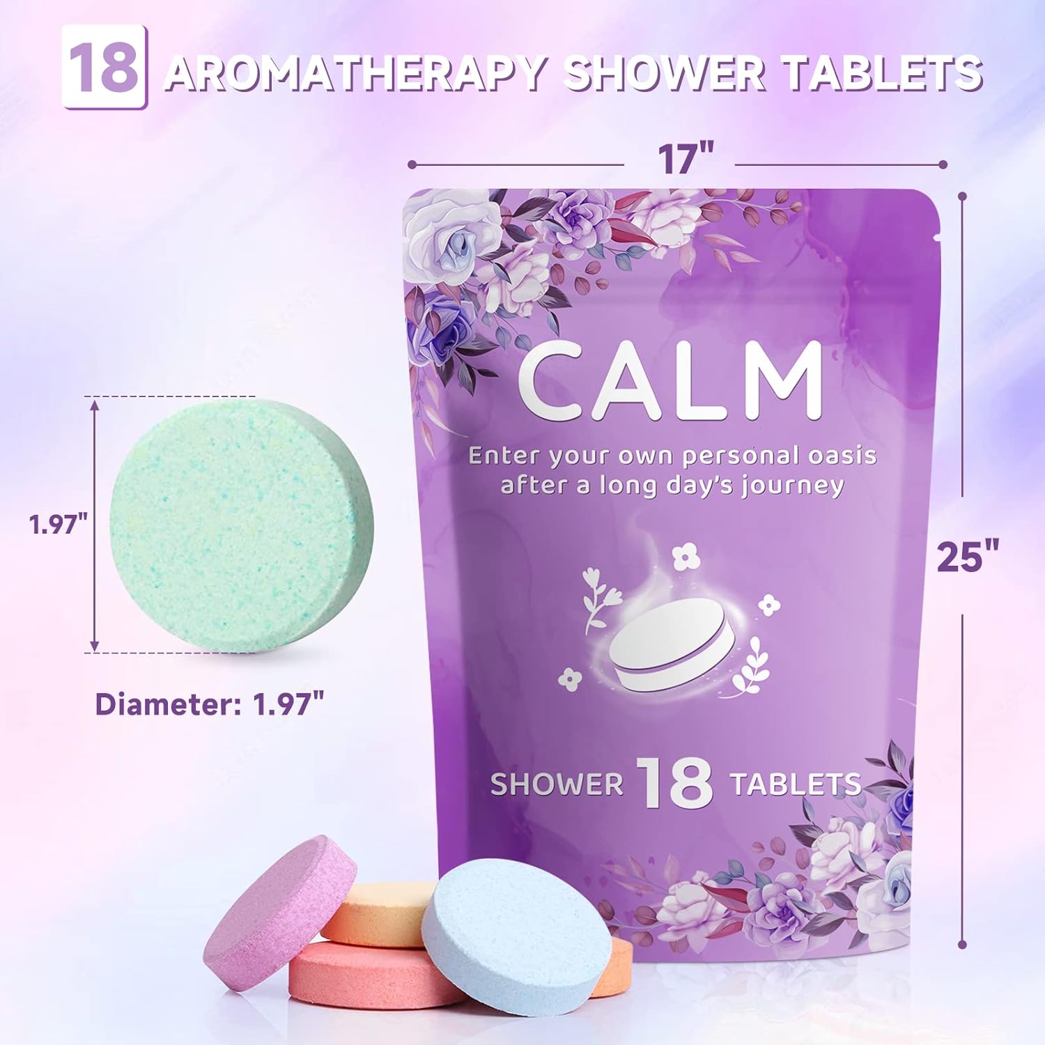 CalmNFiz Shower Steamers 8 Pcs - Scented Shower Bombs with Organic & Natural Fragrance, Bath and Body Works Bath Bombs, Birthday Anniversary Valentine’s Day Gifts for Women Who Have Everything