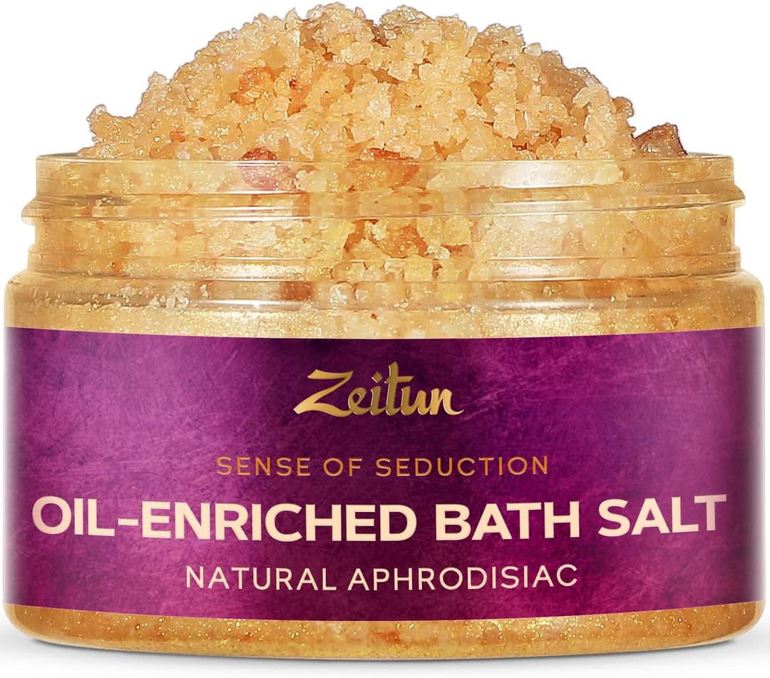 Natural Bath Salt with Himalayan Pink & Dead Sea Salt | Rejuvenating Oil - Enriched Salts with Rose & Peach Essential Oils | Unique Relaxing SPA Gift for Women | Detox Body & Foot Soak