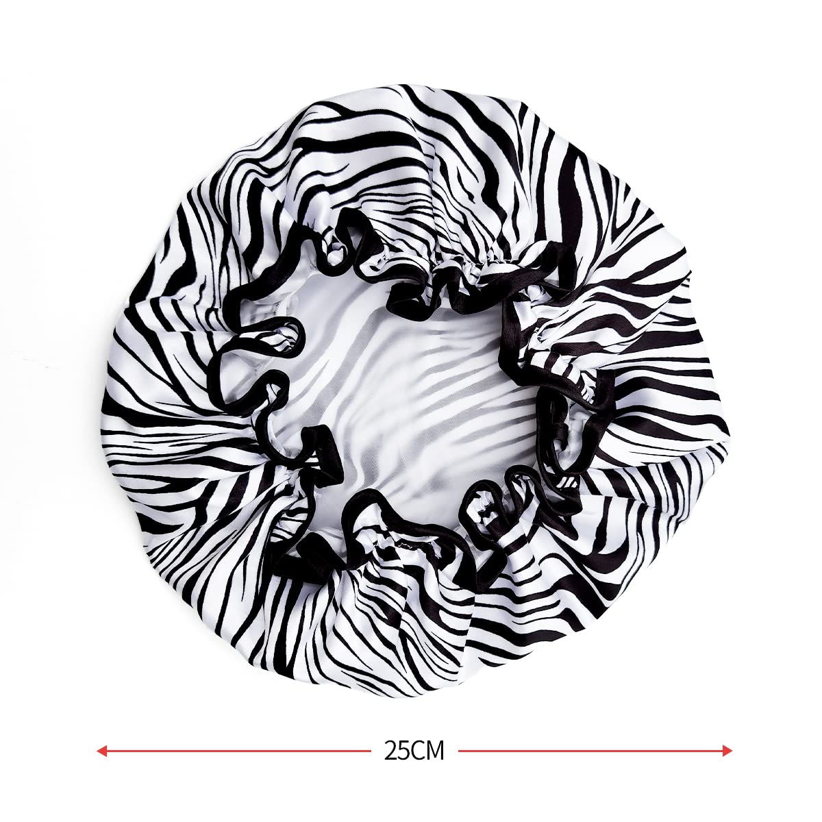 HOMESJUN Shower Cap, 3 Packs Waterproof Reusable Bath Caps for Women Hair, Double Layers Elastic Shower Hat Hair Protection