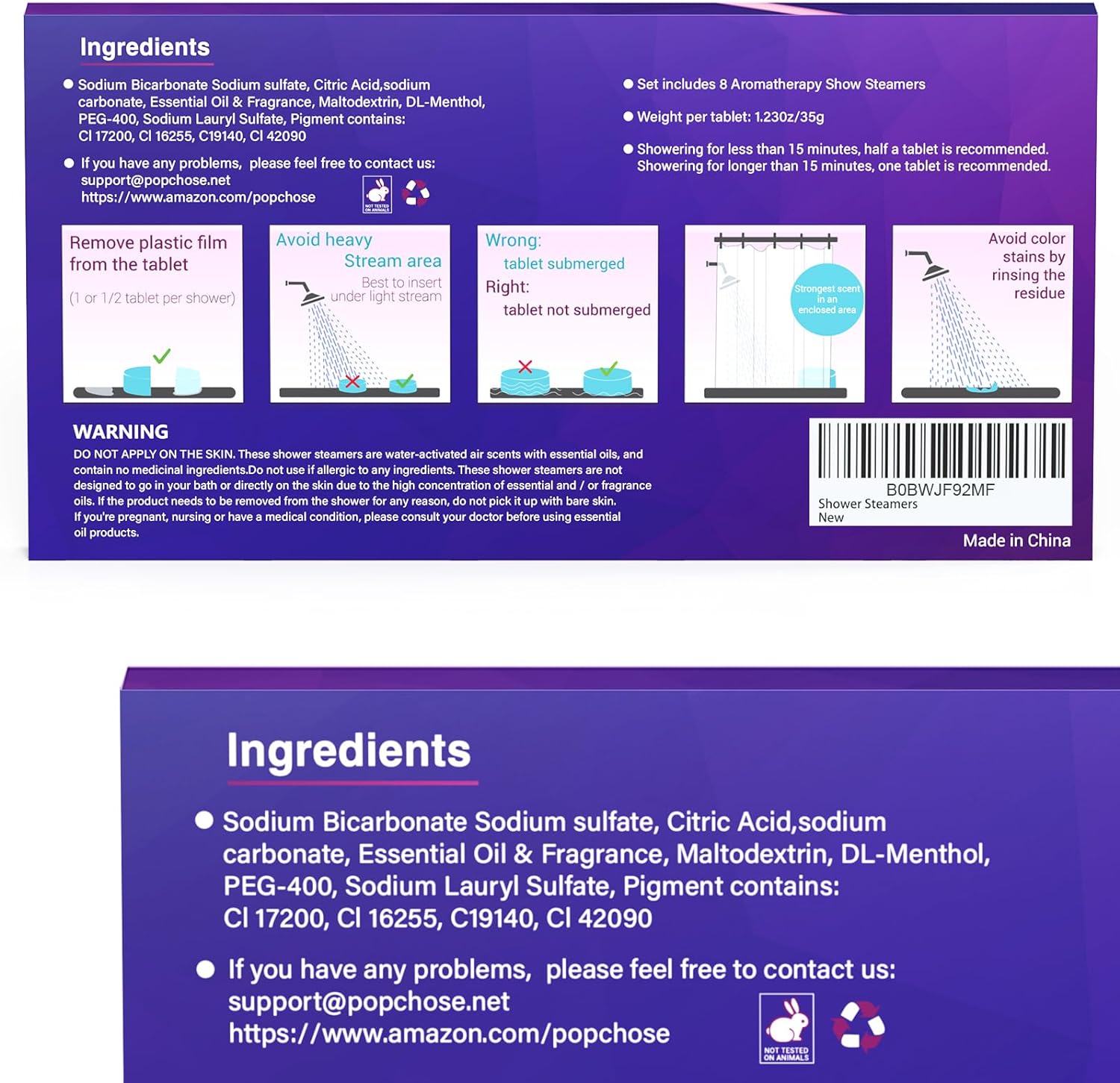 POPCHOSE Shower Steamers Aromatherapy - 8 Pack Shower Bombs for Self Care & SPA - Birthday Gifts for Women, Prizes, Christmas Stocking Stuffers, Bridesmaid Gifts- Teen Girl Gifts Trendy Stuff…