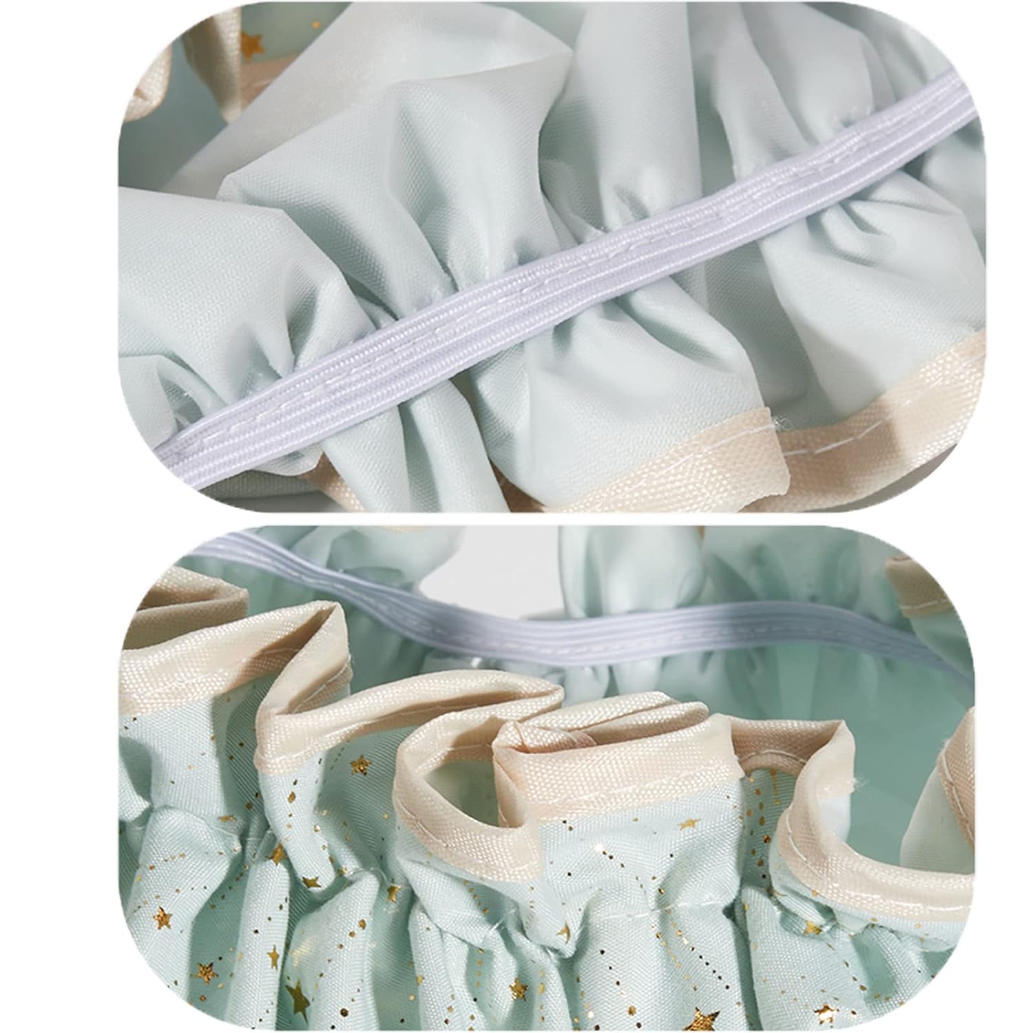 Qeuly 2 Pack Waterproof Shower Cap, Reusable Shower Cap for Women, Elastic Bathing Shower Hat Double Layers Bathing Hair Cap PEVA Lined Shower Hair Bath Cap (Pink)