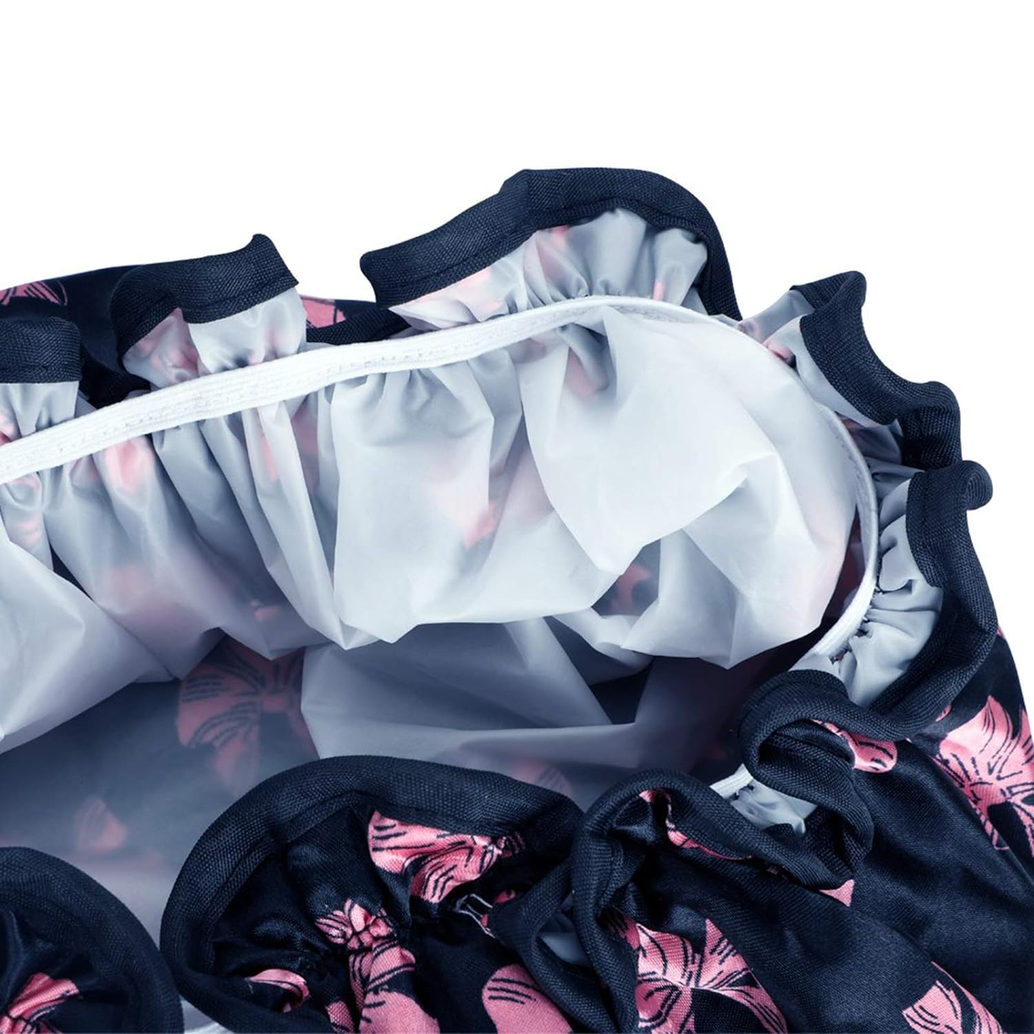 KissDate 3 Packs Double layer Shower Cap Waterproof Elastic Bath Cap for Women Shower Spa Salon