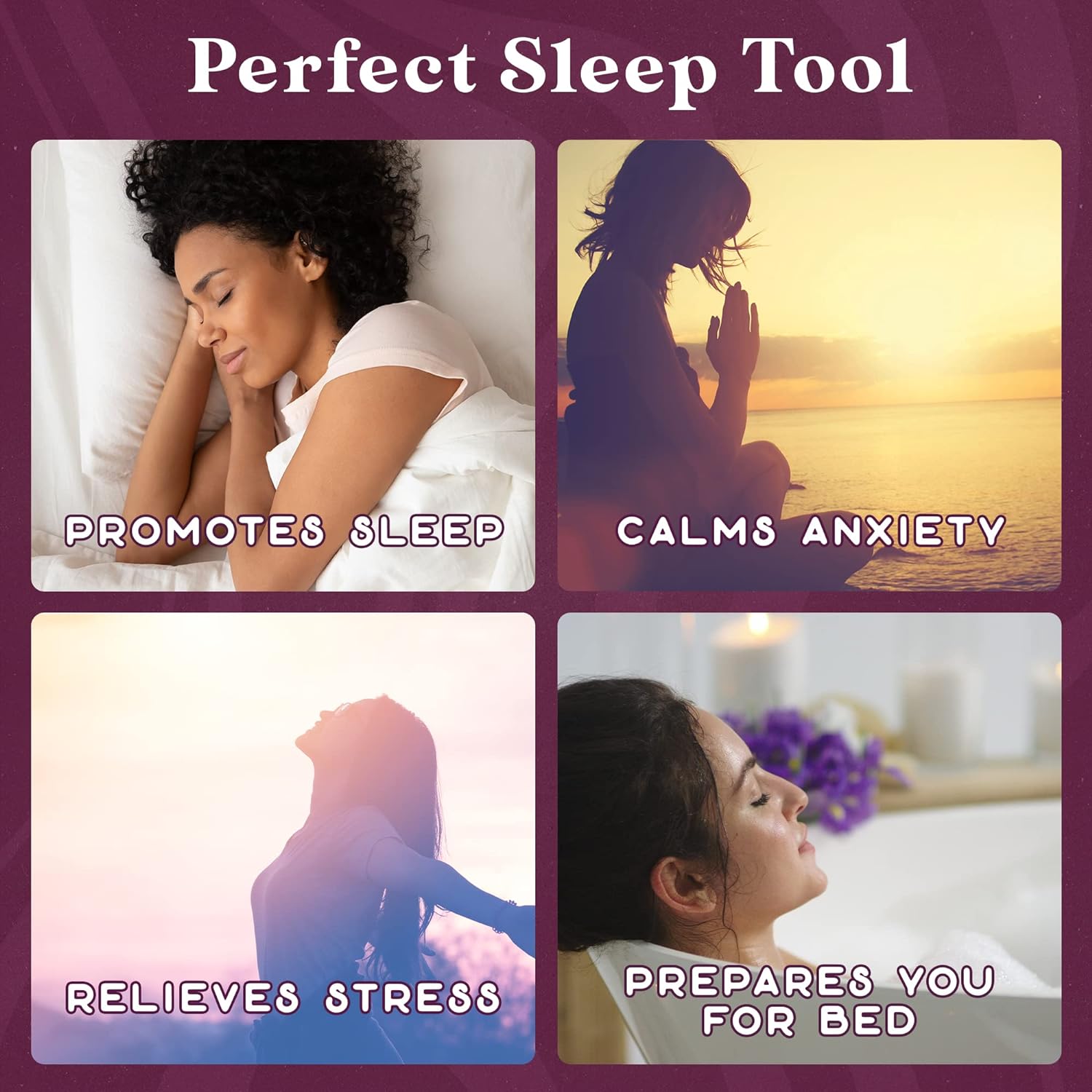 Purple Canyon Mystic Spa Box | 7 Piece Full Size Lavender Spa Kit for Self Care | Bath and Body Gifts for Women