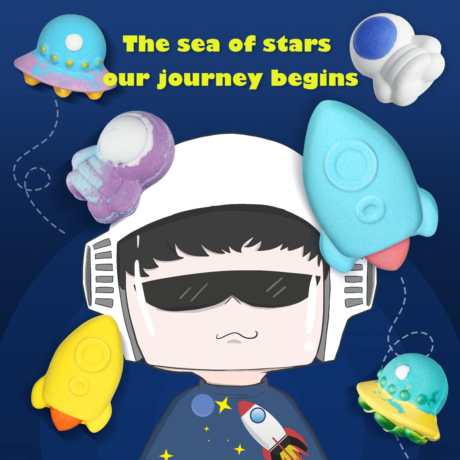 Aofmee Bath Bombs for Kids, Handmade Natural Bath Bombs with Toy Inside, Shea Cocoa Butter Moisturize, Spa Fizzies Bath Bomb Kit, Birthday Christmas Holiday Gifts for Women, Girls, Boys