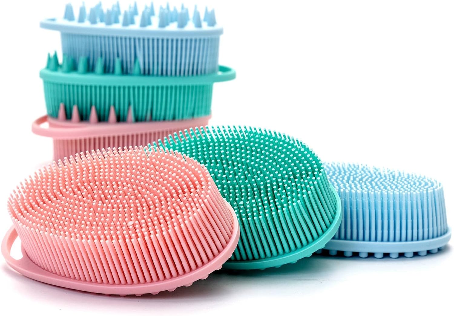 Premium Sensory Brush for Kids or Autism,Soft Silicone Body Scrubber,2 in 1 Sensory Room Occupational Therapy Sensory Brushes,Silicone Loofah,Pets Shower Brush Bath Brush Shampoo Brush(Whale-Teal)