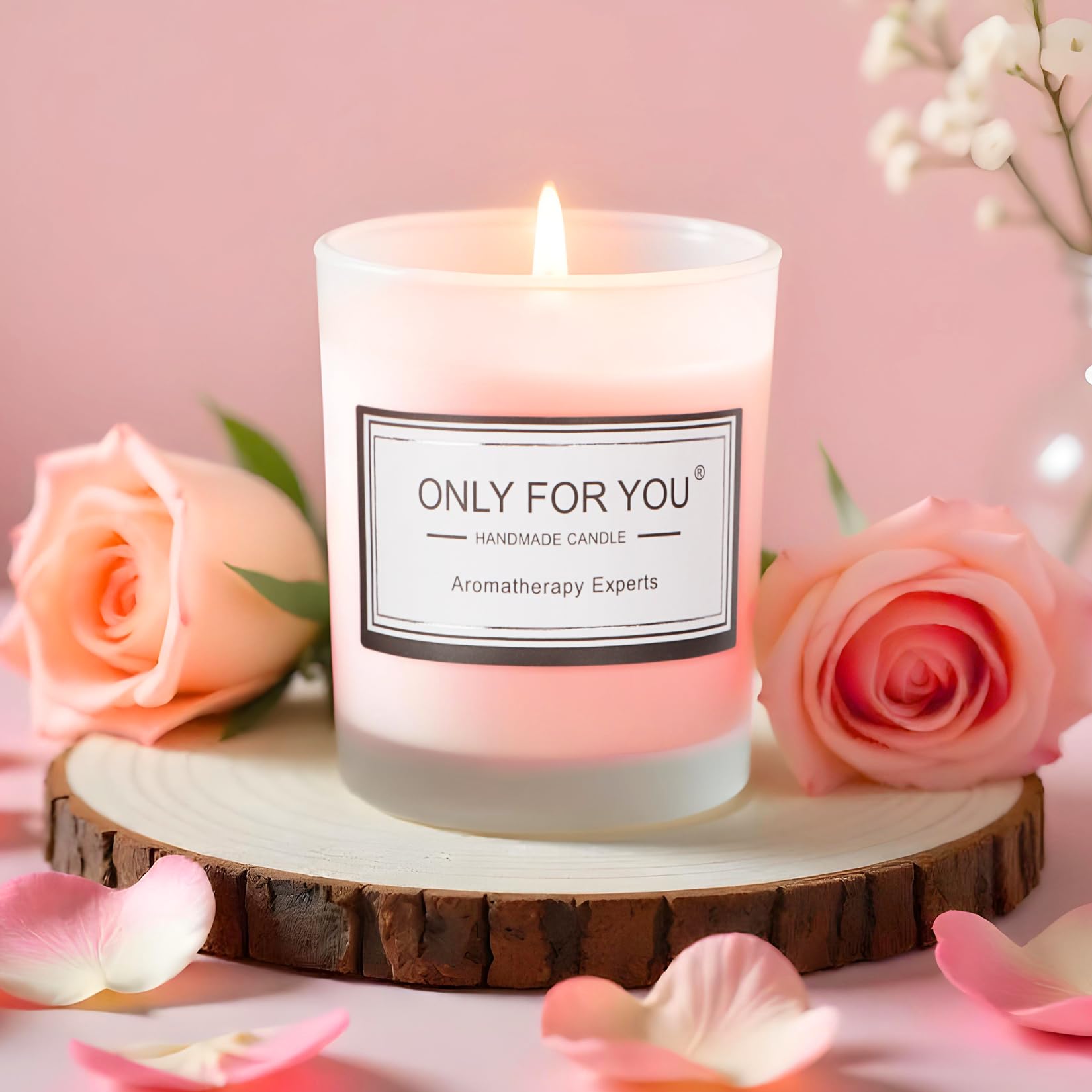 HOAI 21 Birthday and Get Well Gifts for Women - Relaxing Spa Care Package With Luxury Flannel Blanket, Light-Up Rose Flower - Unique Self Care Gift Basket for Mom, Wife, Friends