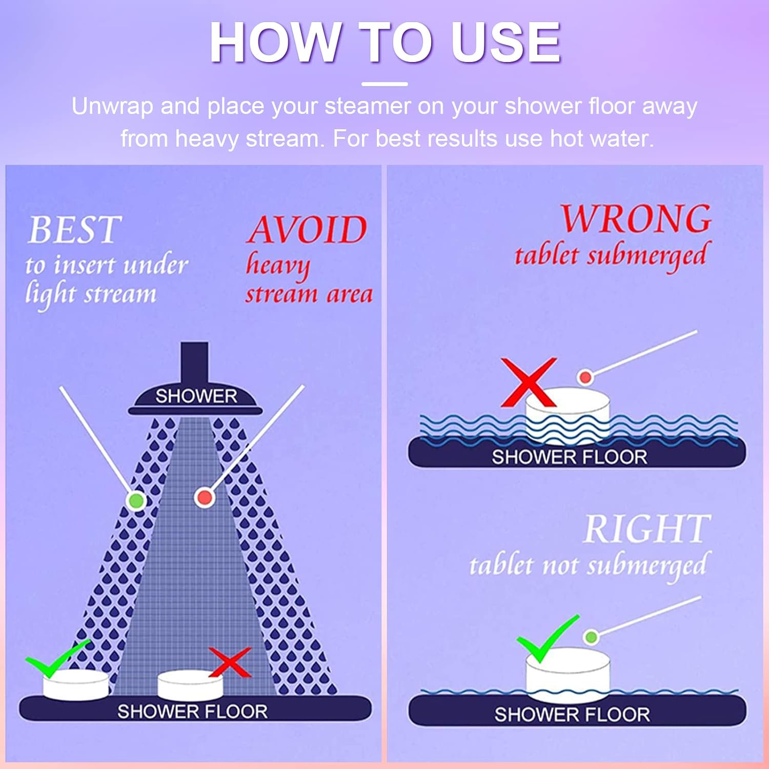 Poleview Lavender Shower Steamers Aromatherapy, Stress Relief Gifts for Women and Men, Strongly Scented Long Lasting Essential Oil Aromatherapy Shower Bombs for Self Care Relaxation Spa - 12 Packs