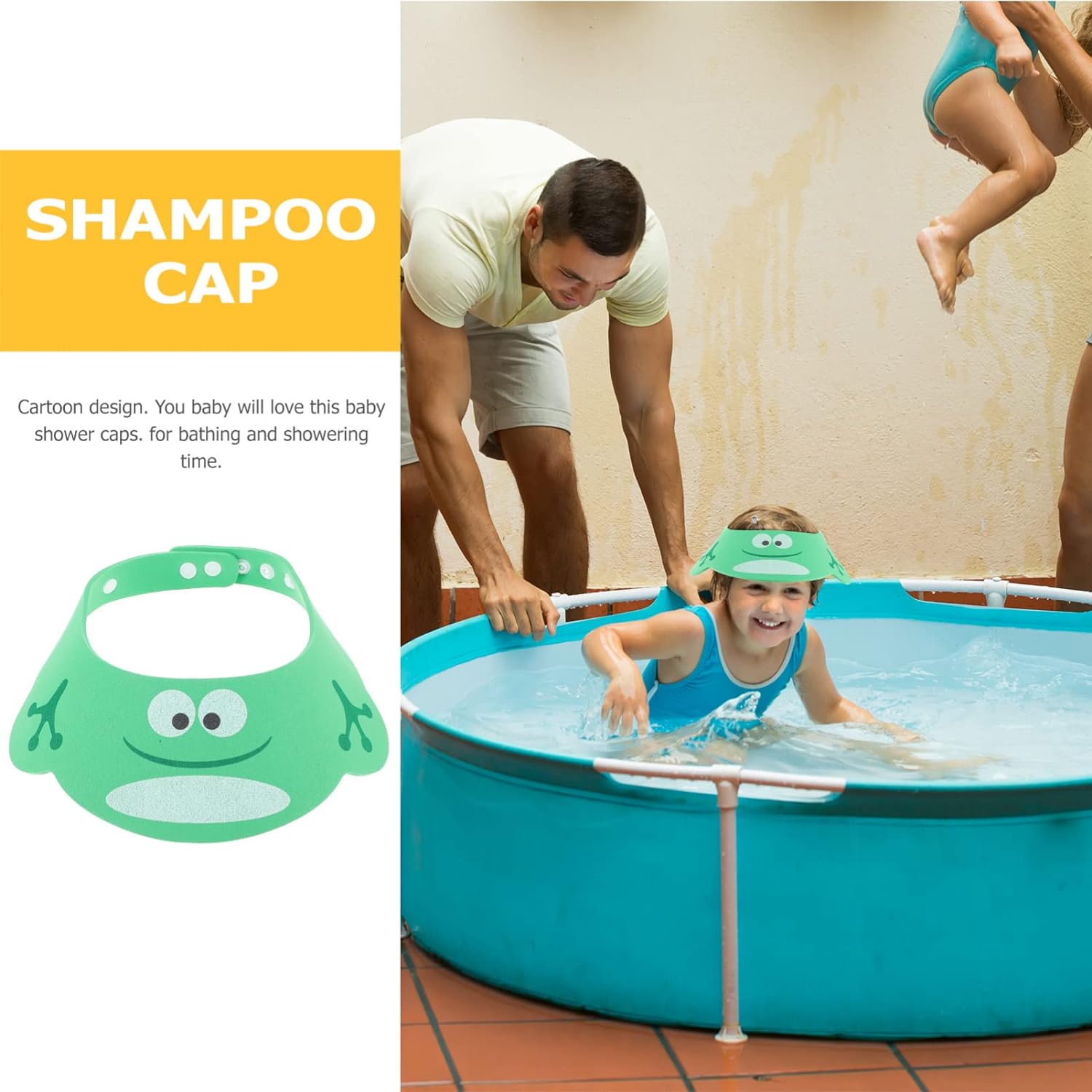 Toddmomy 3pcs Children's Shampoo Cap Infant Bathtub Baby Bathing Hat Baby Shower Shield Hair Washing Cap Bath Cap Kids Visor Baby Hair Washing Shield Toddler Eva Bath Products Protection