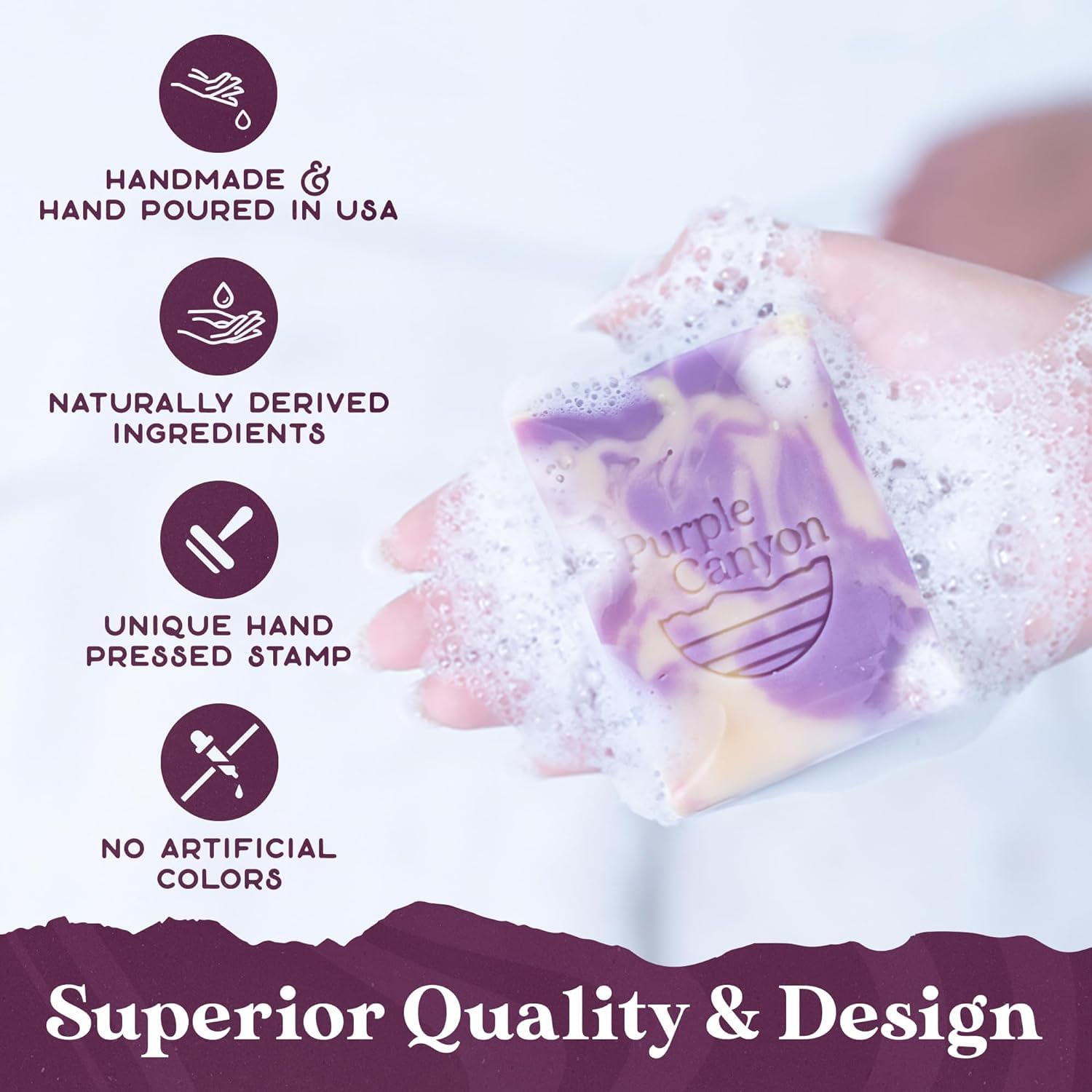 Purple Canyon Mystic Spa Box | 7 Piece Full Size Lavender Spa Kit for Self Care | Bath and Body Gifts for Women