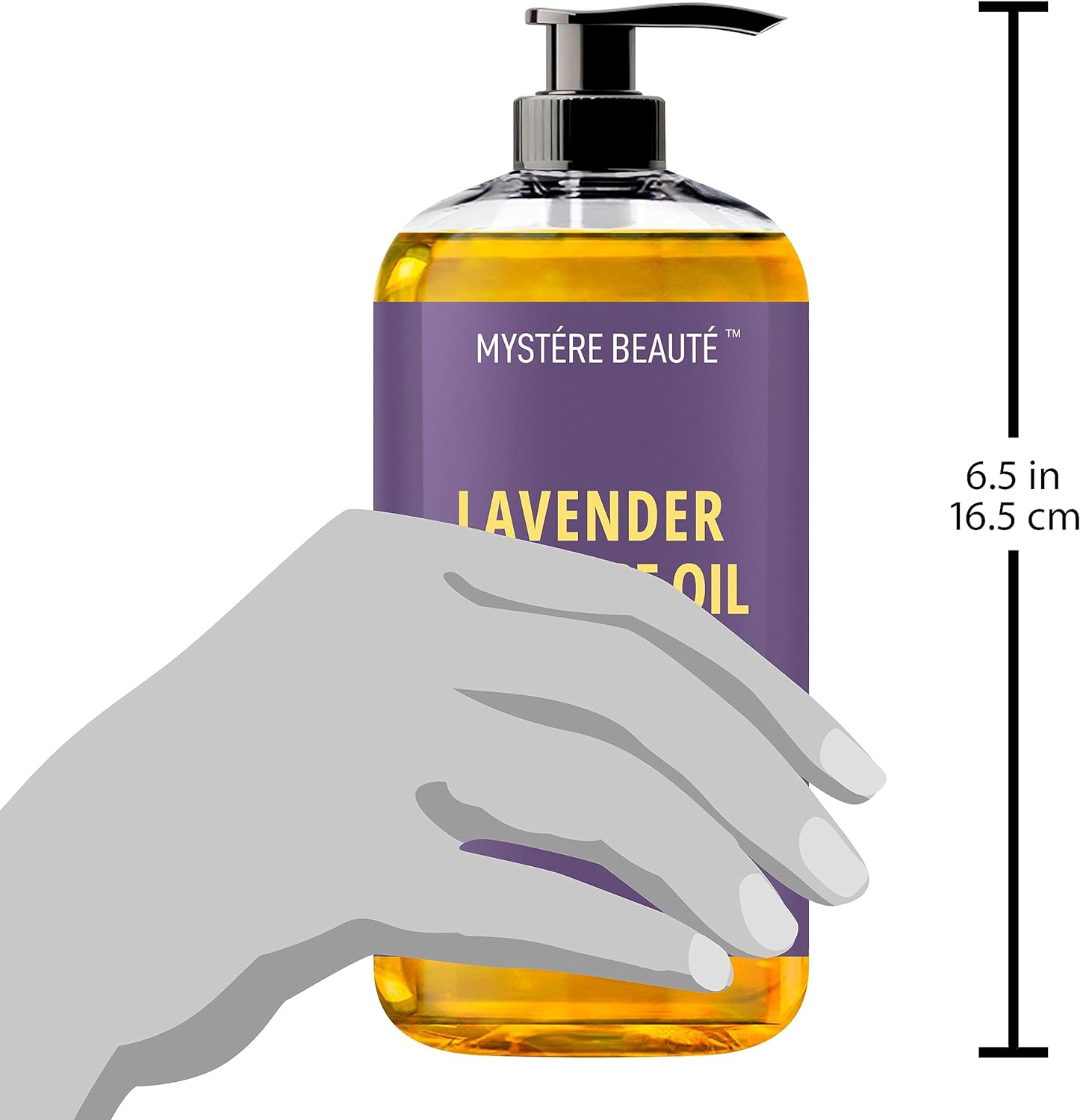 MYSTÉRE BEAUTÉ Sore Muscle Massage Oil for Massage Therapy with Arnica - Relaxing, Warming, Eases Muscle Soreness & Stiffness - Moisturizes Skin - Premium-Quality - 8 fl oz