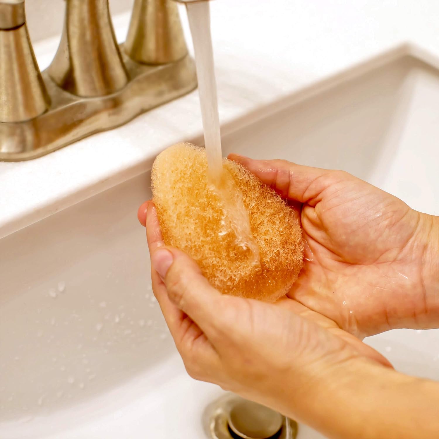 10 Pack Facial Sponge for Daily Cleansing and Gentle Exfoliating - Buff Exfoliating Facial Sponge Pads for Removing Dead Skin, Dirt, and Makeup - Christmas Gifts for Women - Made in The USA