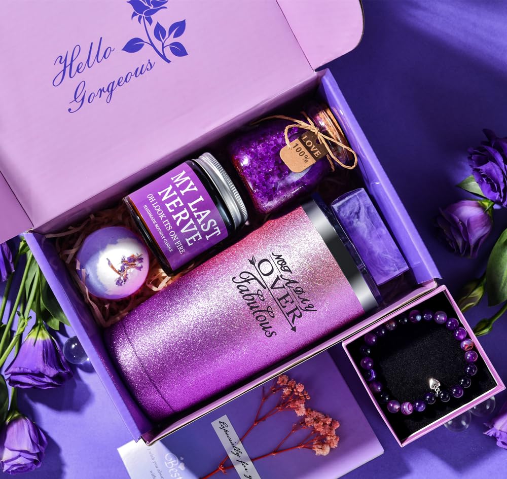 Birthday Gifts for Women, Relaxing Spa Gift Basket Set, Unique Gift Ideas for Women, Self Care Gifts Unique Gifts Idea for Mom Her Best Friends Sister Wife Girlfriend Coworker set