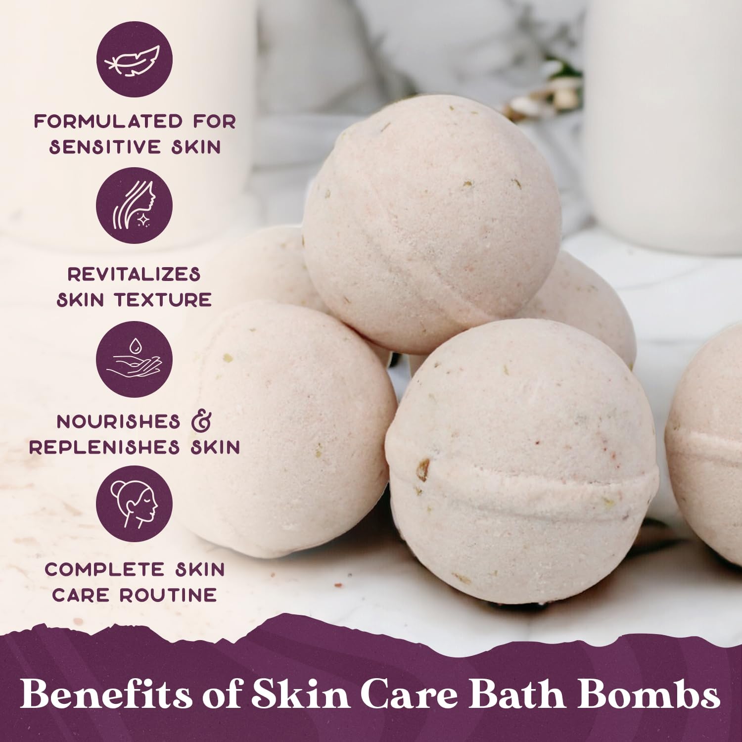 Purple Canyon Eucalyptus Bath Bombs for Women | Energizing Mint and Eucalyptus Bath Bomb with Natural Essential Oils | Gift Set of 6