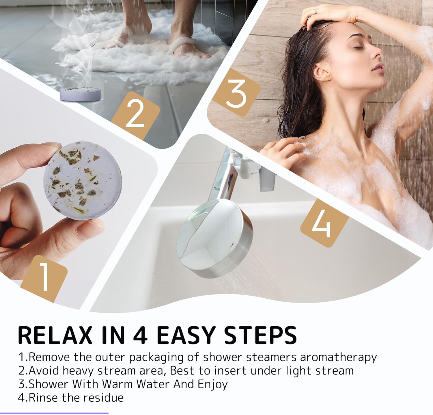 Aromatherapy Shower Steamers Valentines Day Gifts for her - Swcandy 8 Pcs Bath Bombs Valentine's Day Gifts for Women, Shower Bombs Self Care with Essential Oils, Relaxation Home SPA Lavender