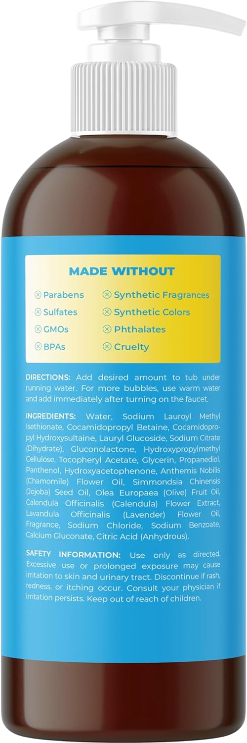 Luxury Nighttime Bubble Bath for Women - Aromatherapy Sleep Bath Soak for Women Relaxing and Nourishing Vegan Formula with Lavender Essential Oil and Shea Butter - Sulfate Paraben and Phthalate Free