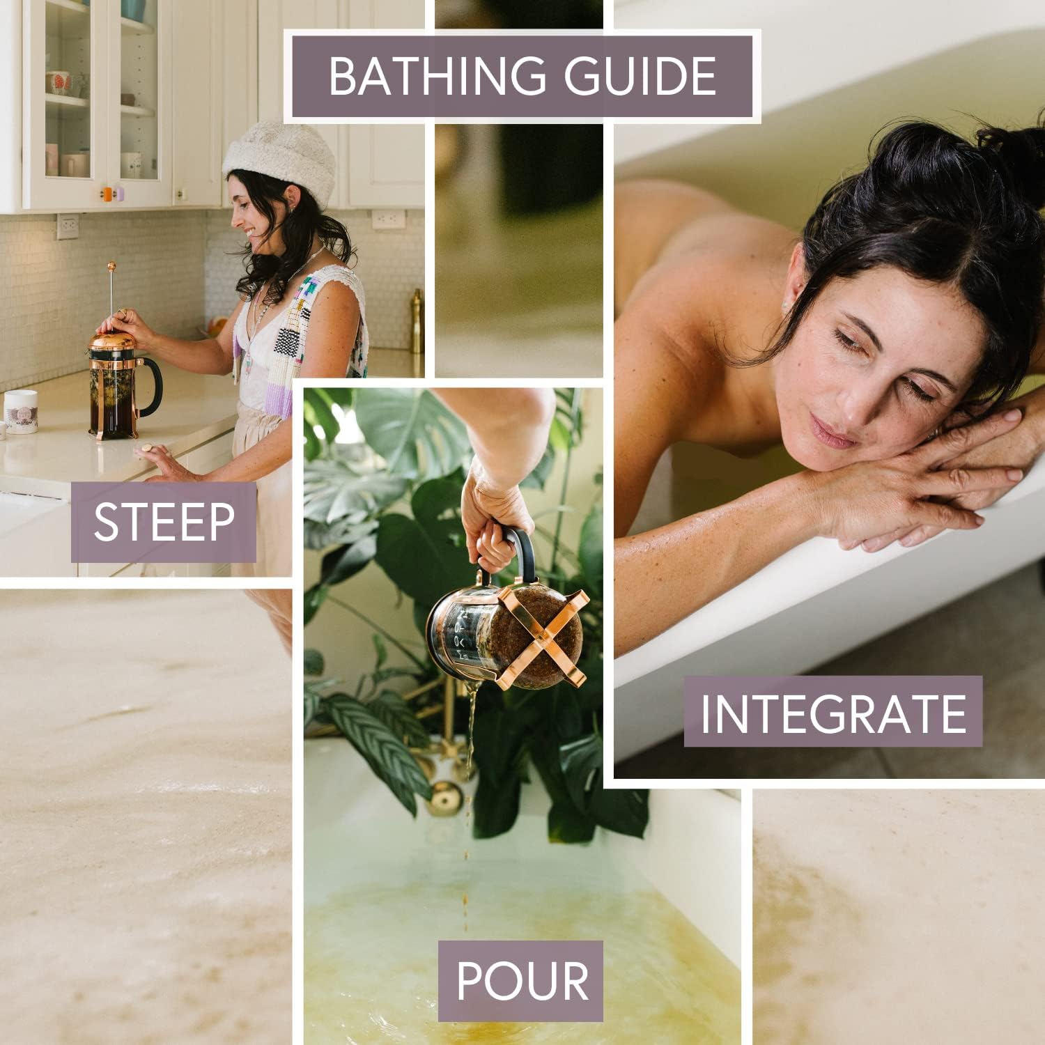 Moon Bath Botanical Bath Tea | New Moon Herbal Ayurvedic Bath Tea Soak w/Lavender, Jasmine & Chamomile for 2 Baths & Organic Body Care for Lunar Alignment | Made in USA