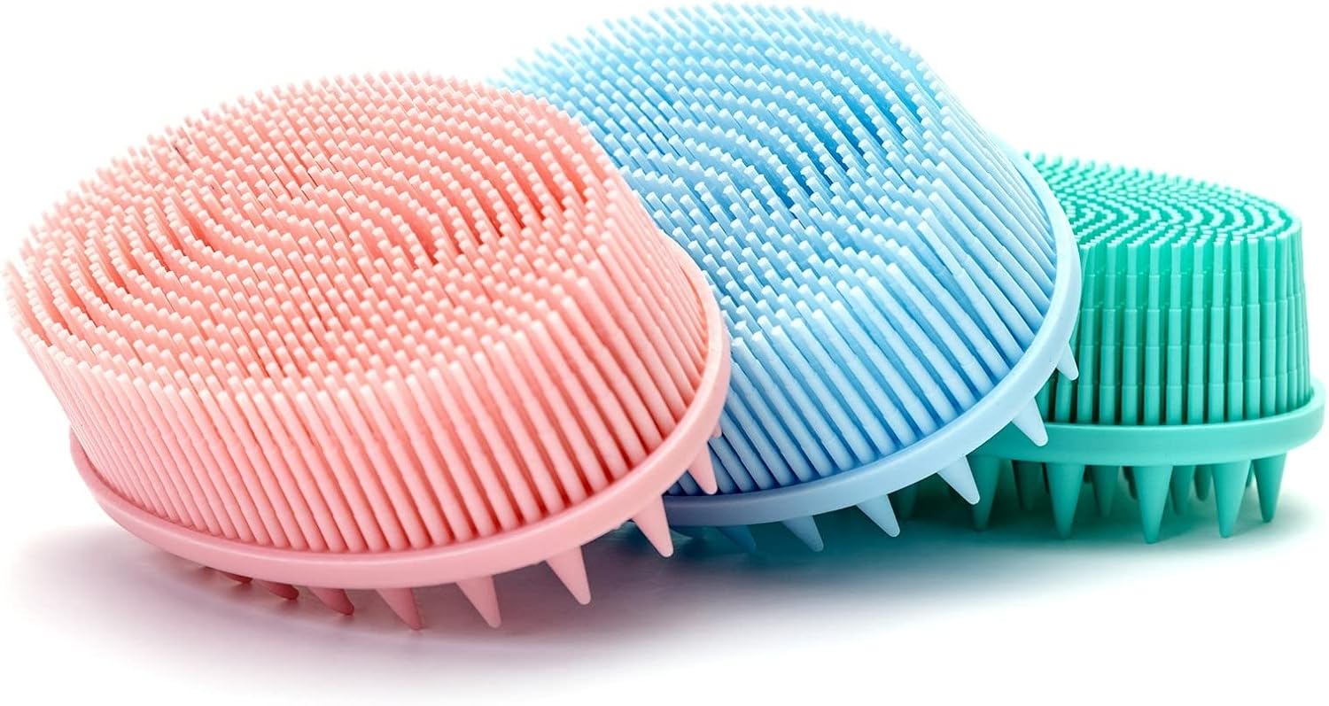Premium Sensory Brush for Kids or Autism,Soft Silicone Body Scrubber,2 in 1 Sensory Room Occupational Therapy Sensory Brushes,Silicone Loofah,Pets Shower Brush Bath Brush Shampoo Brush(Whale-Teal)
