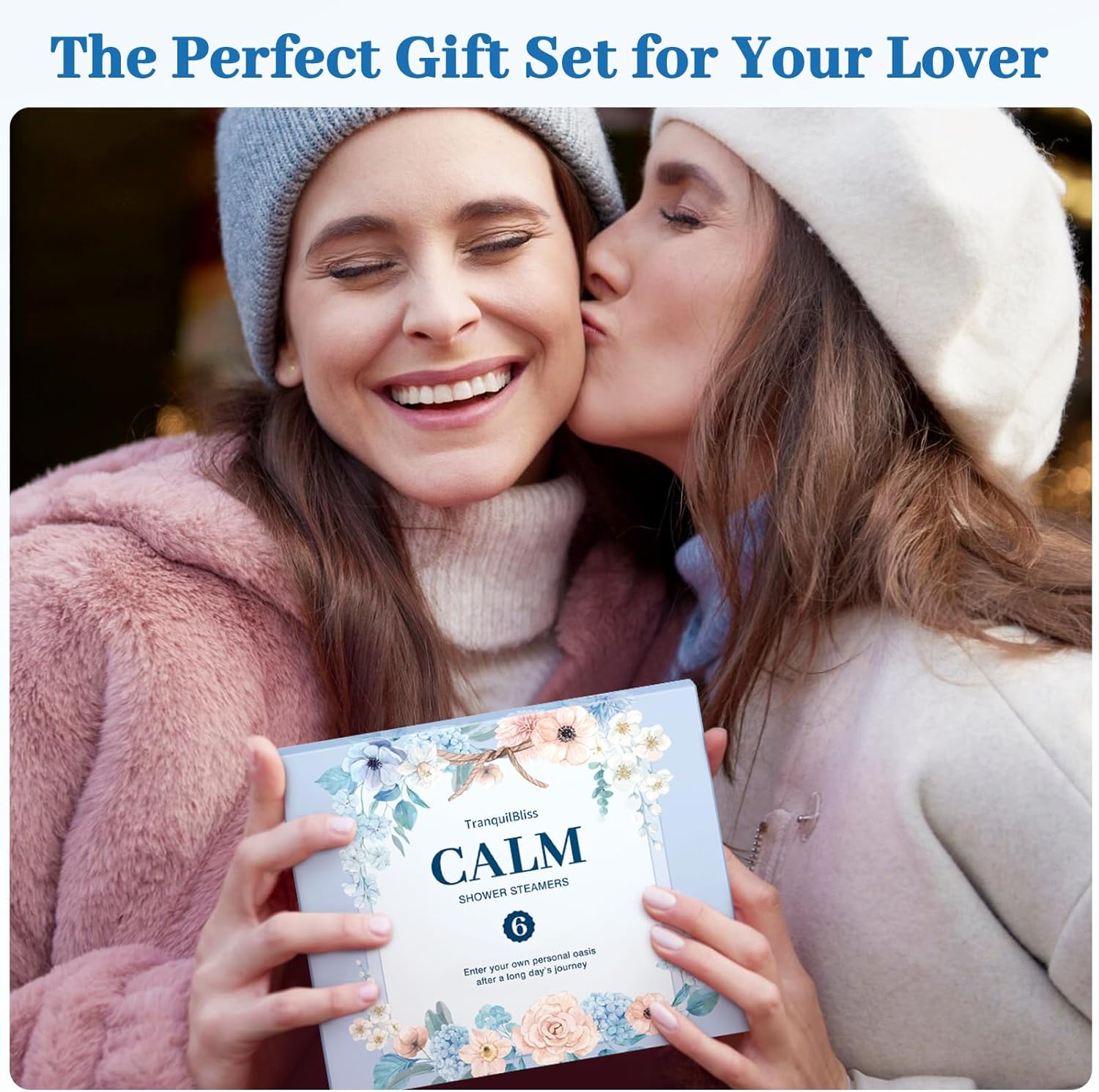 TranquilBliss Shower Steamers 6 Count, Shower Steamers - Nice Gifts Set with Natural Ingredients, 6 Different Scents & Individually Wrapped, Ideal as Holiday Gift for Her, Friends, Mom