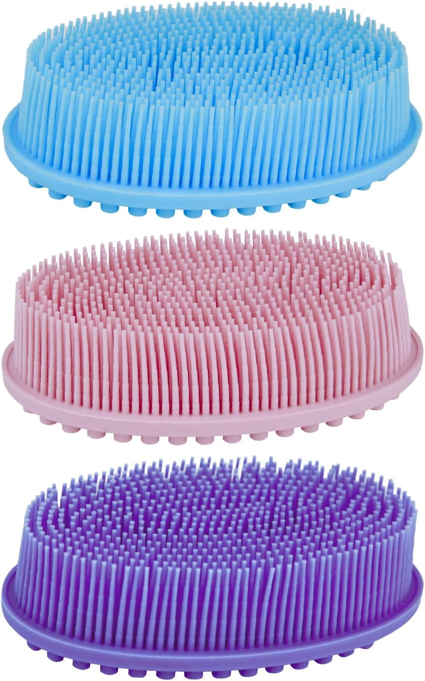 Silicone Body Scrubber, Silicone Loofah, Body Wash Scrubber, Body Scrub Brush, Body Scrubbers for Use in Shower, Silicone Loofah Body Scrubber, Exfoliating Body Scrubber Mens Women, Gifts for Mens