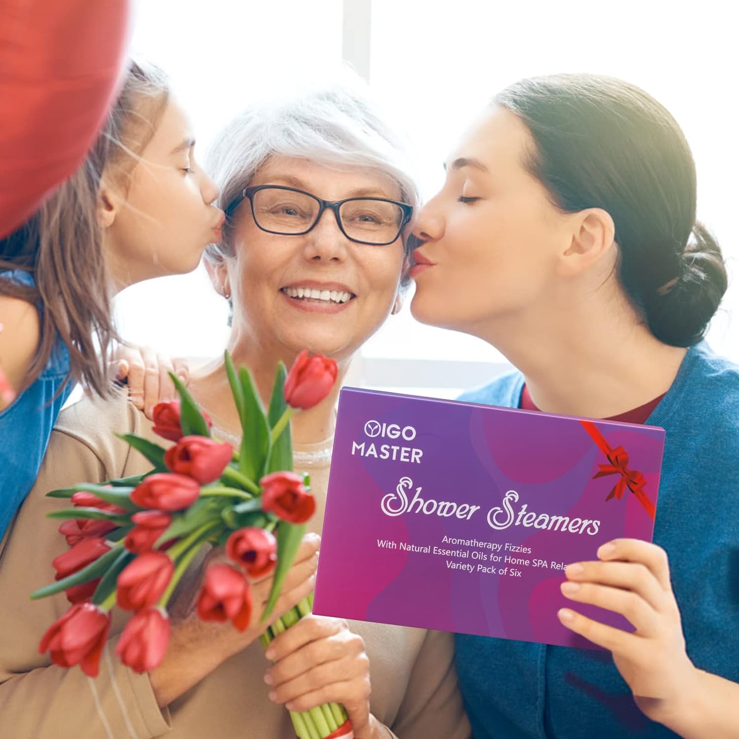 Shower Steamers Shower Bombs Aromatherapy Set of 6, SPA Gifts. Perfect Gifts for Birthday, Mother's Day, Valentine's Day, Easter Day