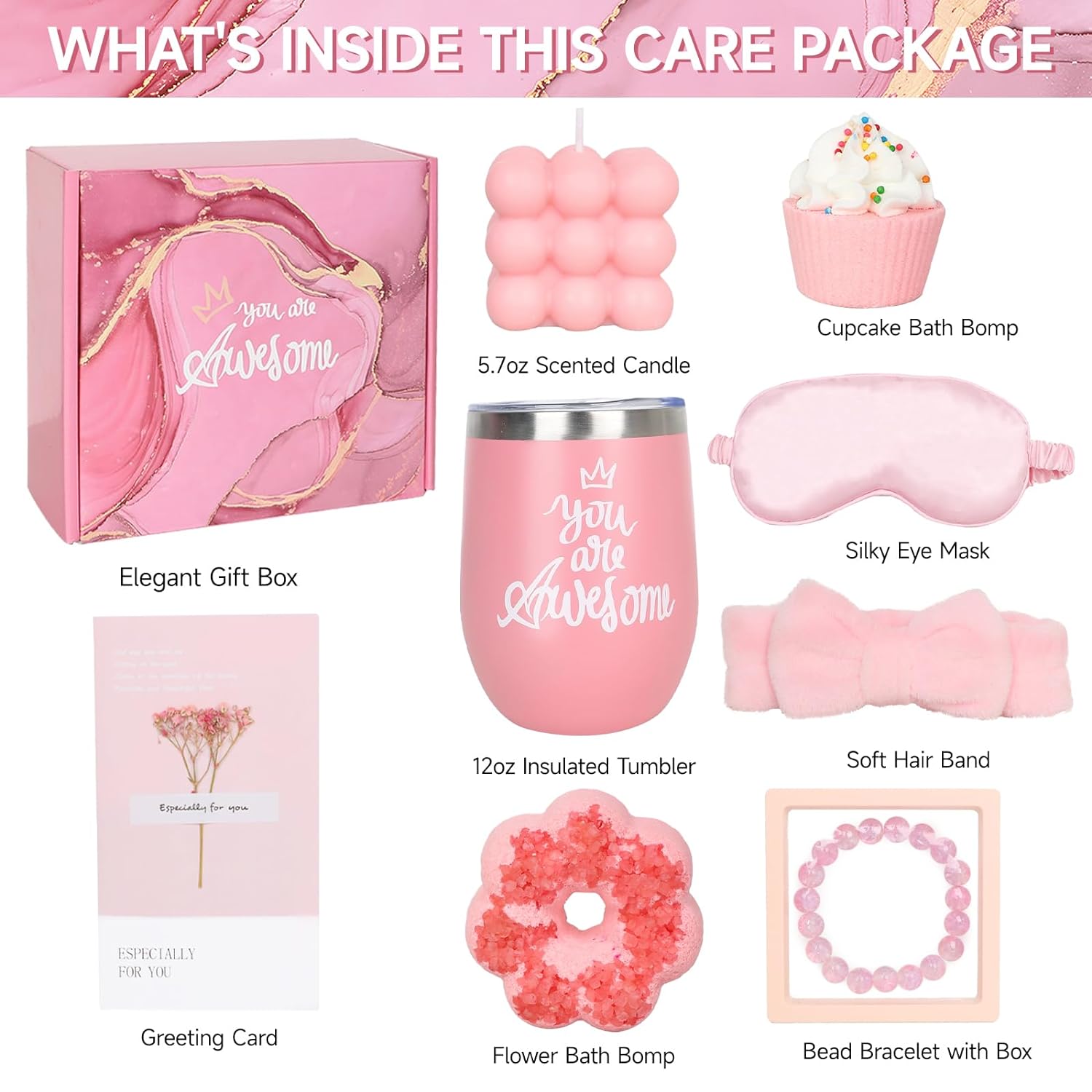 Birthday Gifts for Women, Happy Birthday Bath Relaxing Spa Gift Set Basket Box, Ideas for her, Mom, Sister, Female, Friends, Bestie, Wife, Sister Girlfriend, Daughter, Coworker, Aunt - 11PCS Purple