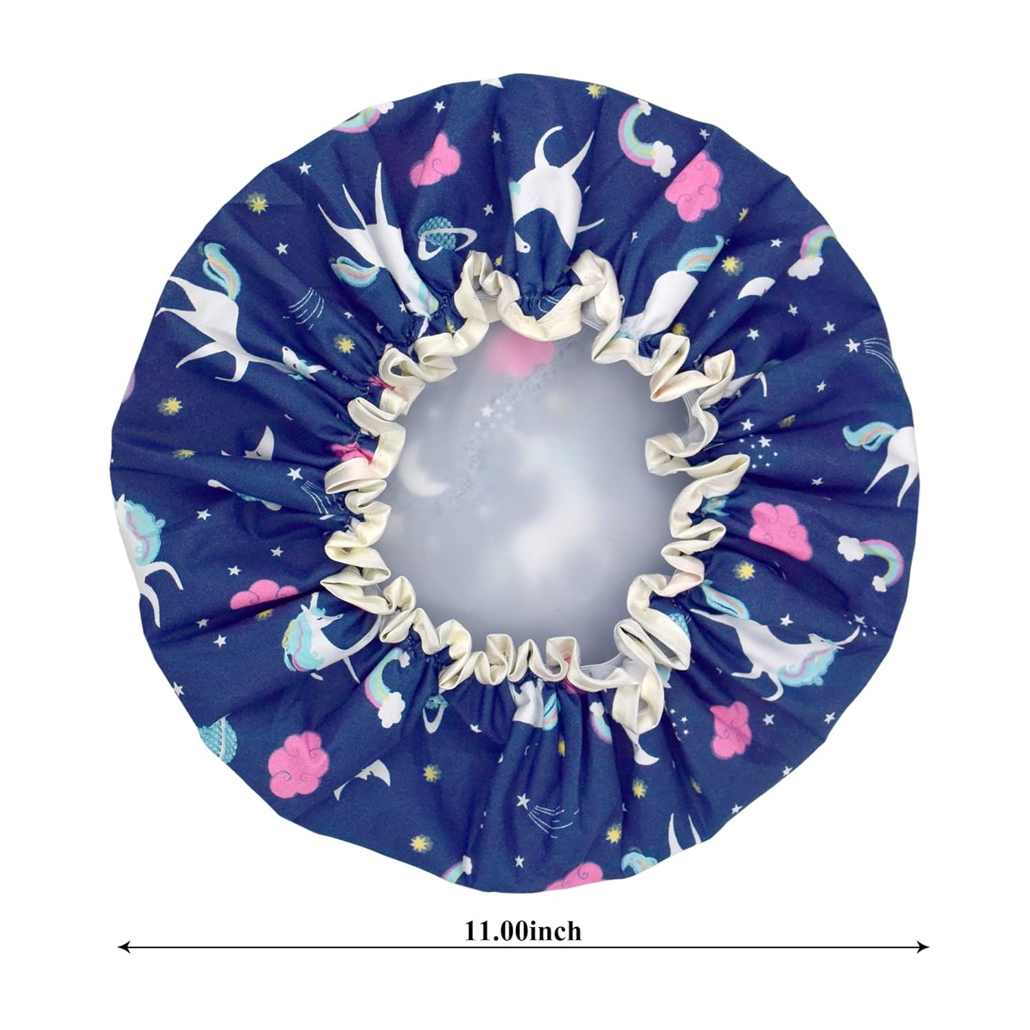 2 Pcs Unicorn Shower Caps for Women, Waterproof Double Layers Reusable Shower Caps, Oil-proof Cap Bath Caps for Kids, Ladies, Girls (Unicorn)