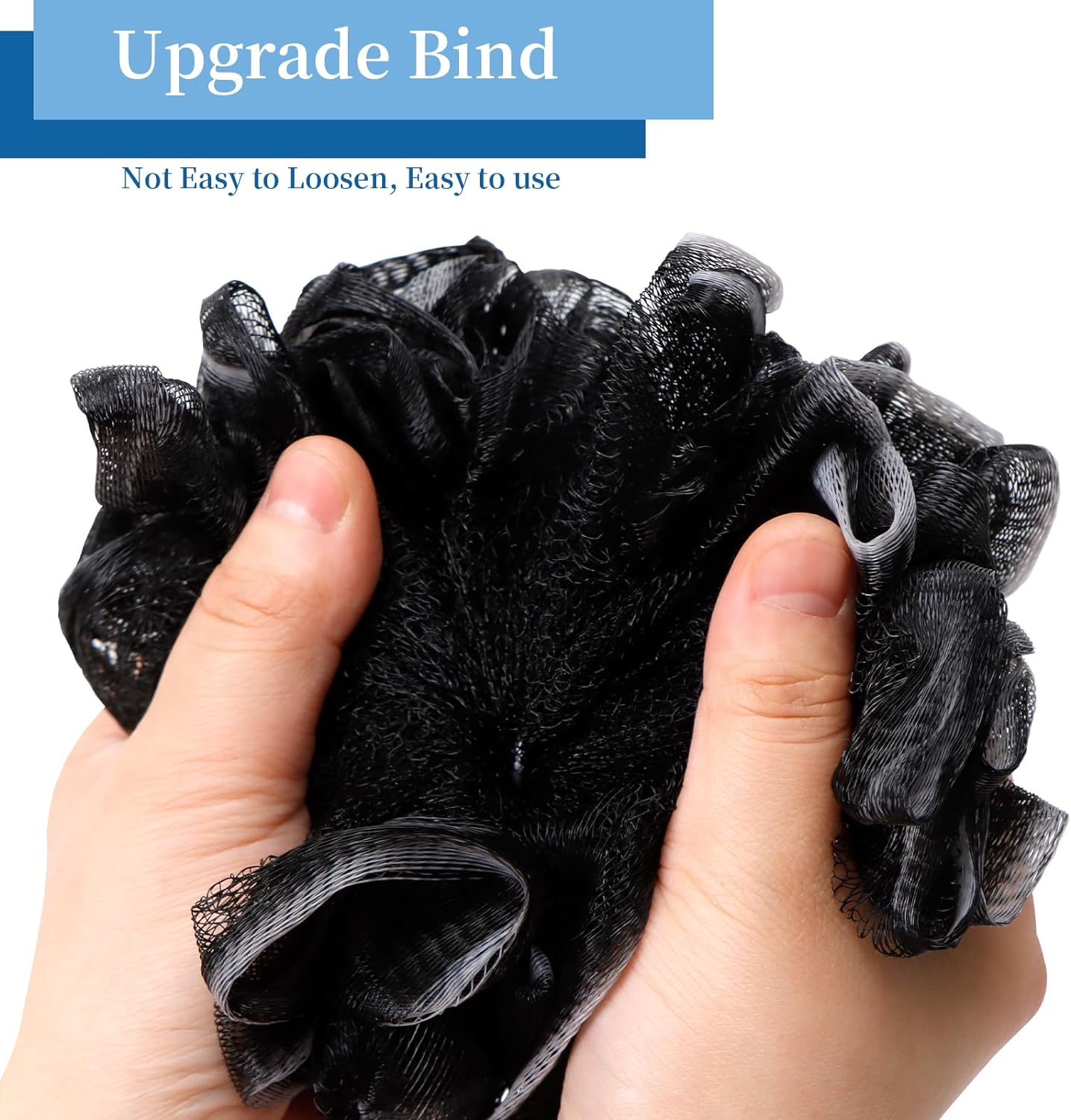 FARMOGA Bath Loofah Sponge Back Scrubber Shower Sponge Soft Mesh Exfoliator Pouf Shower Ball Bath Sponges for Women and Men Bath Accessories (4Pcs 50g Multi Colour)