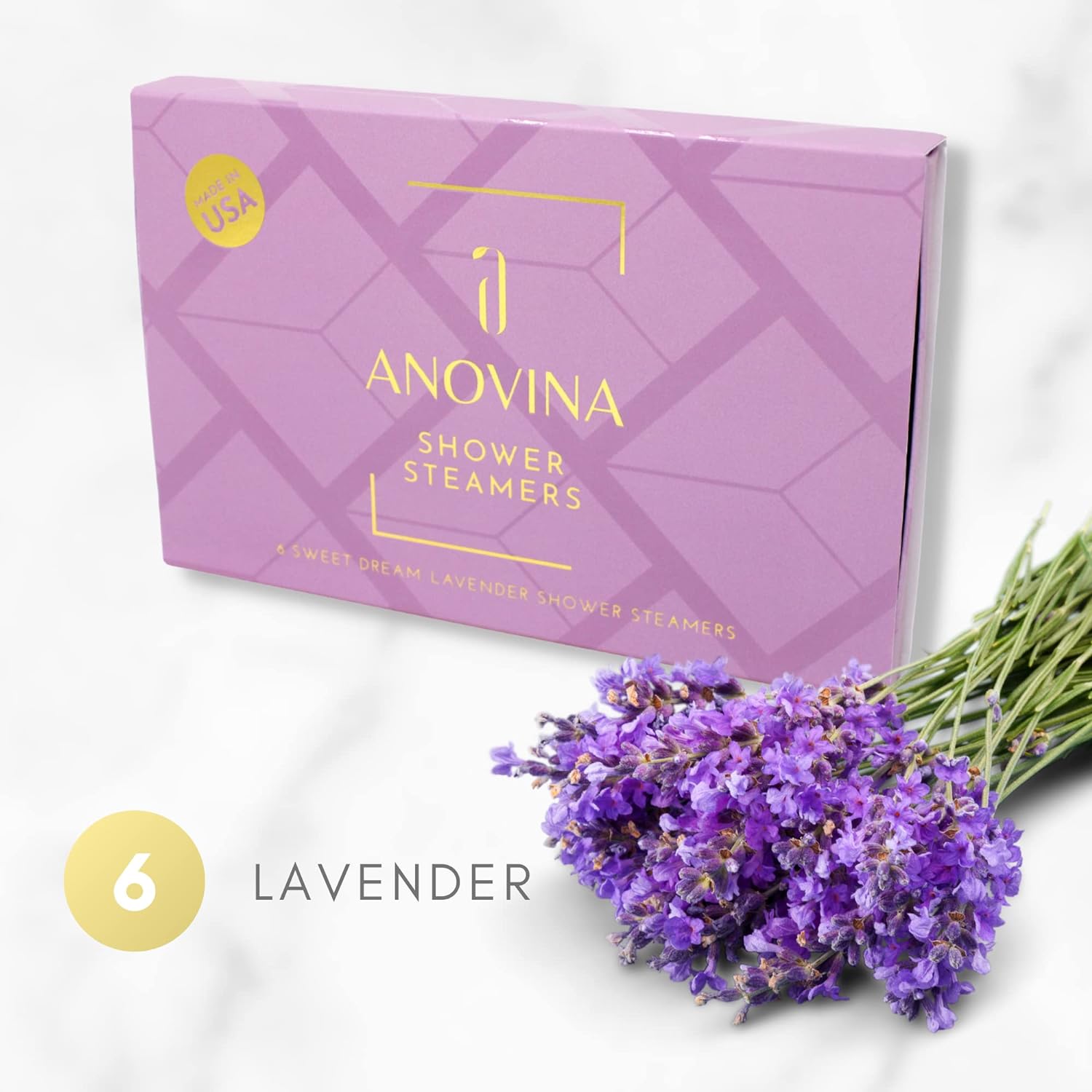 Anovina 6XL Eucalyptus Essential Oil Shower Steamers Gift Box. Proudly Made in USA. Shower Tablets Gifts for Men and Women. Shower Bomb Aromatherapy. Self Care Aromatherapy Gifts for All Occasions