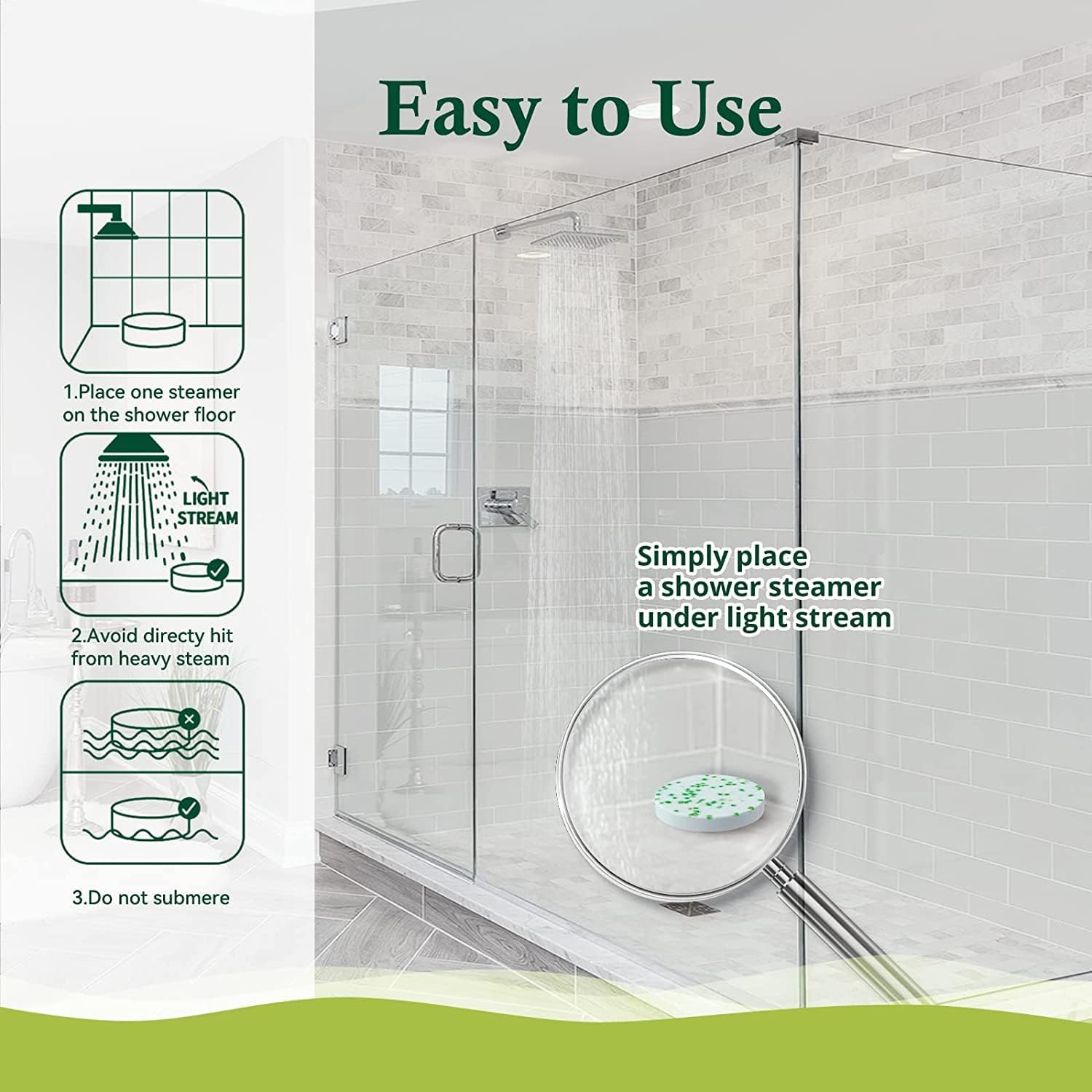 Shower Steamers Aromatherapy 6 Packs Shower Tablets with Essential Oil for Home SPA & Self Care, Stress Relief, Birthday Gifts for Women and Men, Eucalyptus Shower Bath Bombs - BABYPEACH