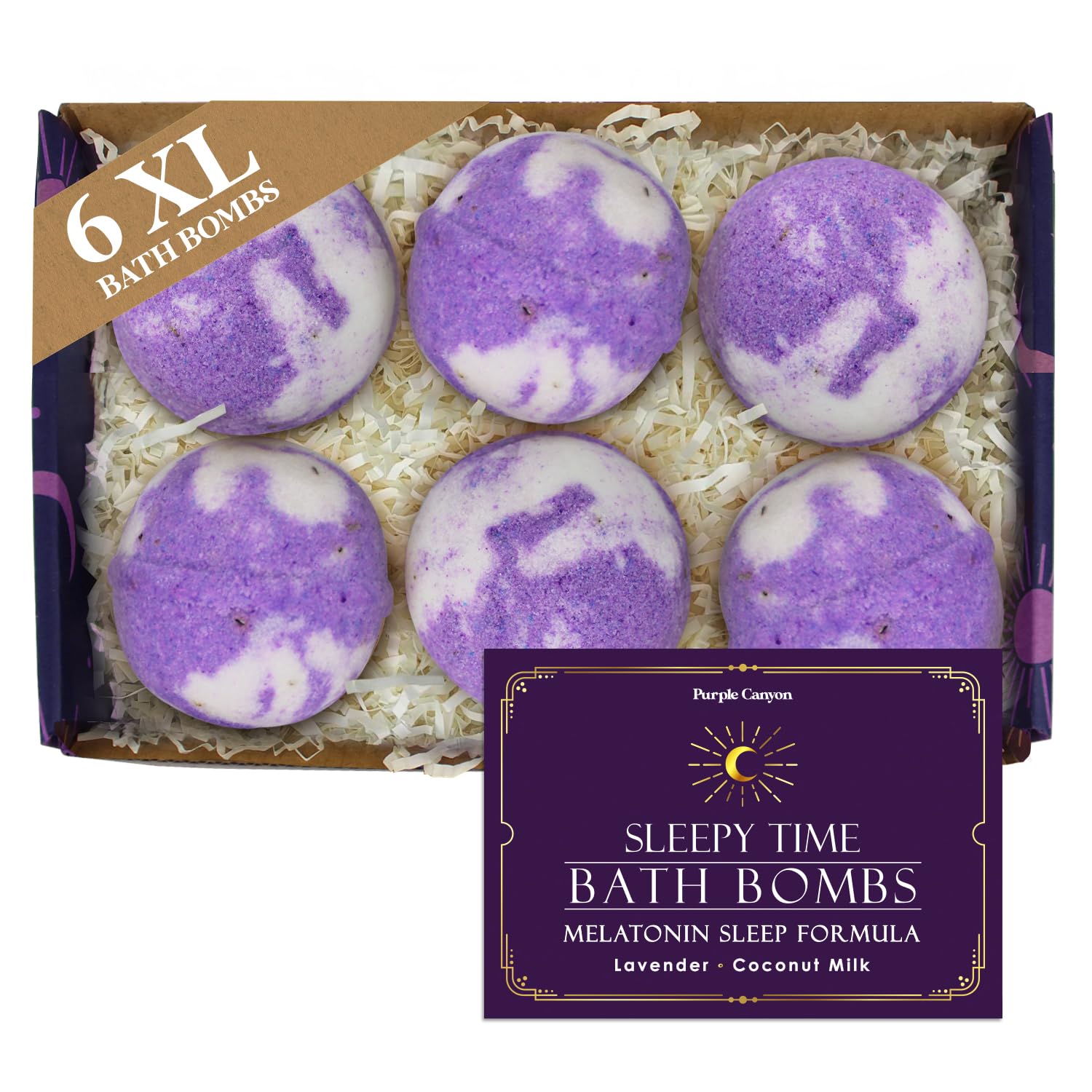 Purple Canyon Eucalyptus Bath Bombs for Women | Energizing Mint and Eucalyptus Bath Bomb with Natural Essential Oils | Gift Set of 6
