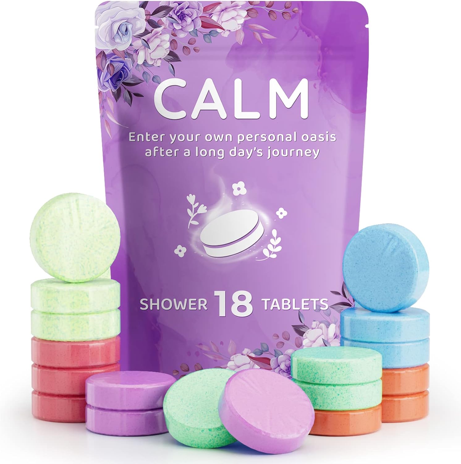 CalmNFiz Shower Steamers 8 Pcs - Scented Shower Bombs with Organic & Natural Fragrance, Bath and Body Works Bath Bombs, Birthday Anniversary Valentine’s Day Gifts for Women Who Have Everything