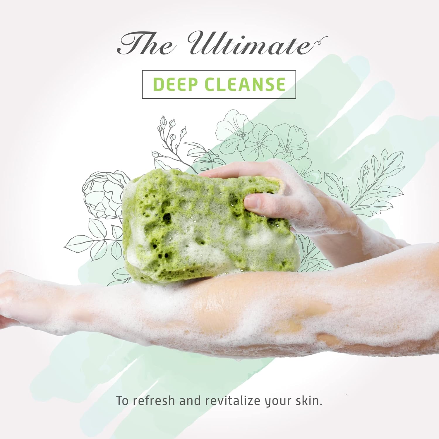 Spongentle Deep Cleansing Body Loofah Sponge, Natural Colors, for Bath and Shower, Multiple Textures for Gentle and Deep Exfoliation, Generous and Rich Lather, (Pack of 3)