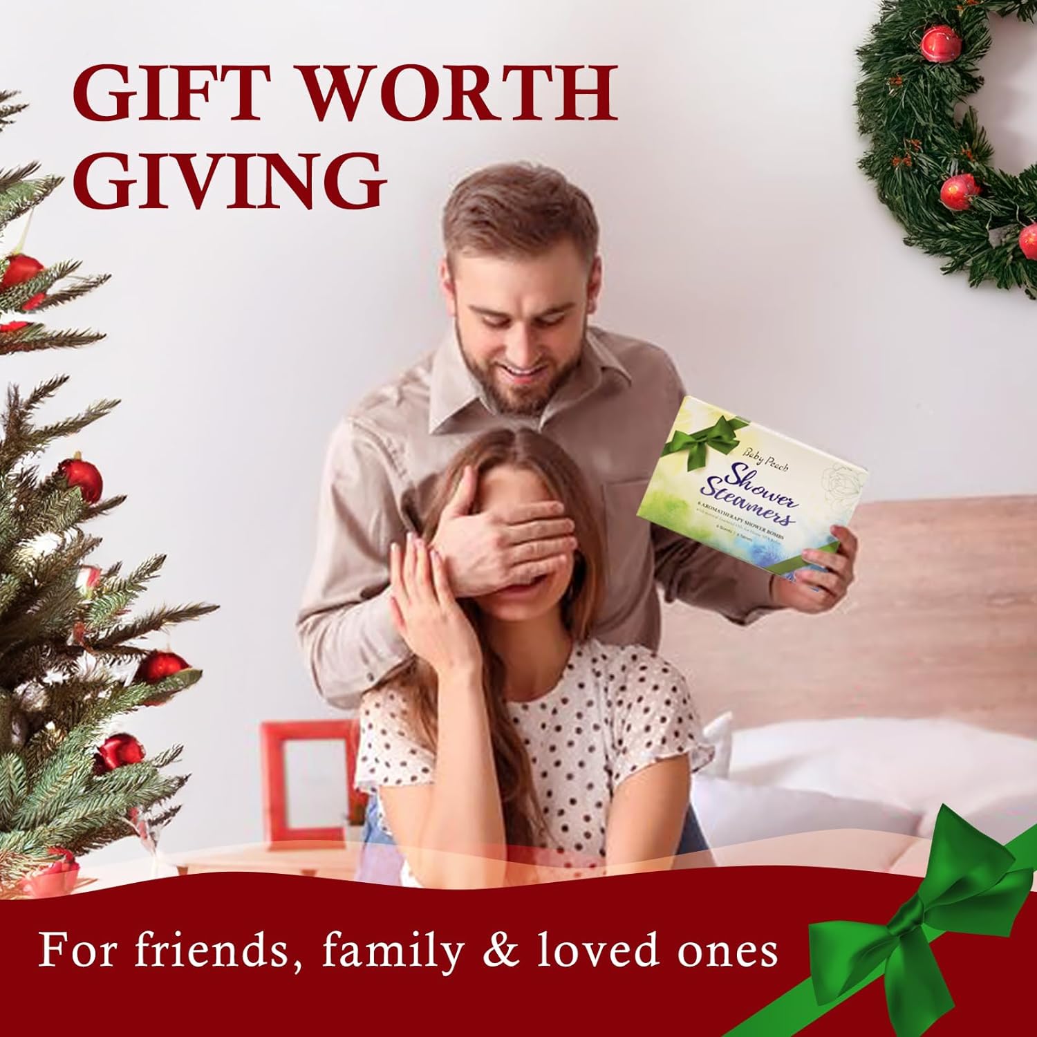 Shower Steamers Aromatherapy 6 Packs Shower Tablets with Essential Oil for Home SPA & Self Care, Stress Relief, Birthday Gifts for Women and Men, Eucalyptus Shower Bath Bombs - BABYPEACH